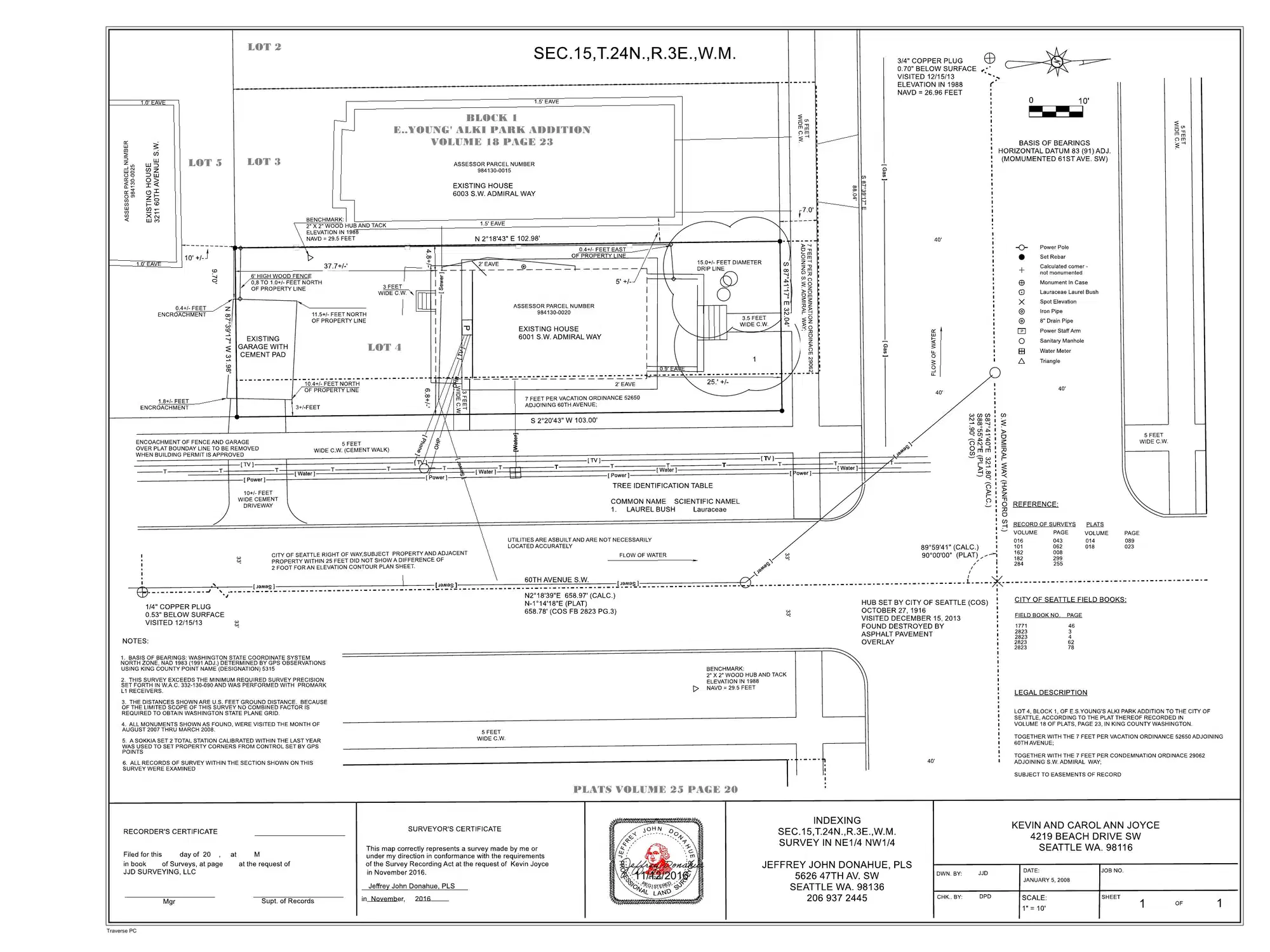 Site plan for 6001 SW Admiral Way