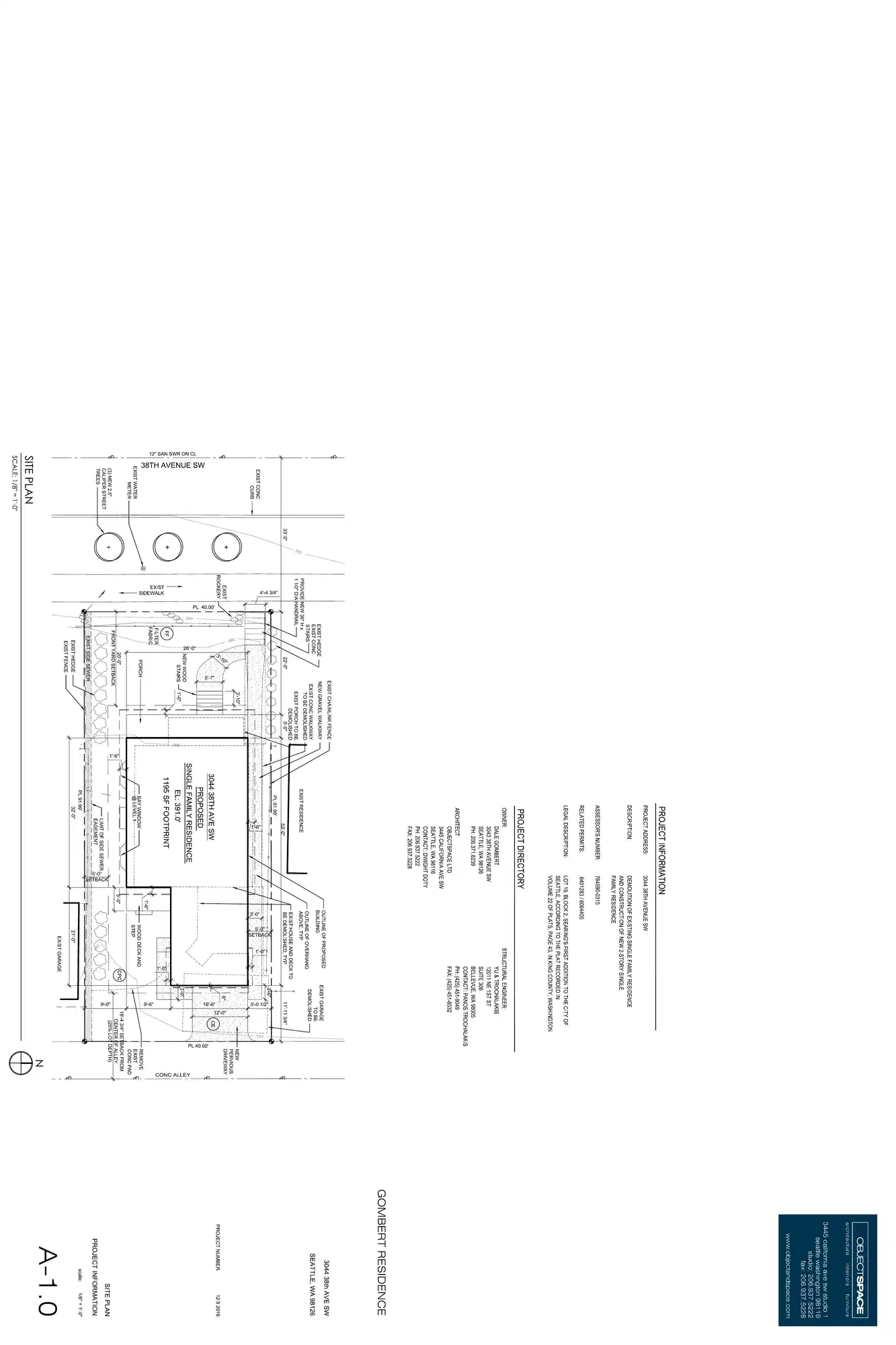 Site plan for 3044 38th Ave SW
