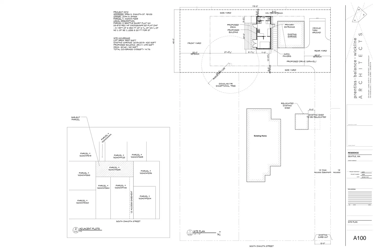 Site plan for 2986 S Dakota St