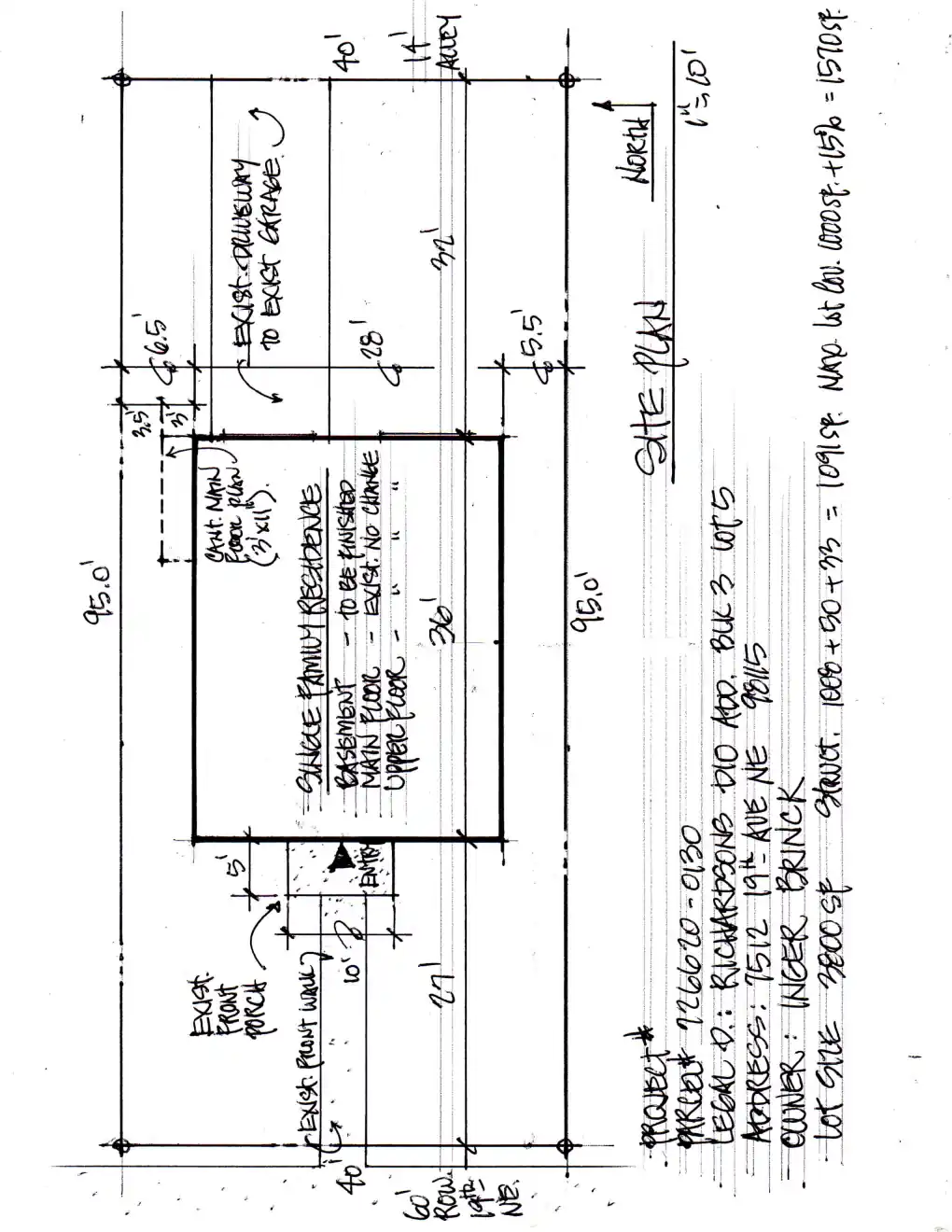 Site plan for 7512 19th Ave NE