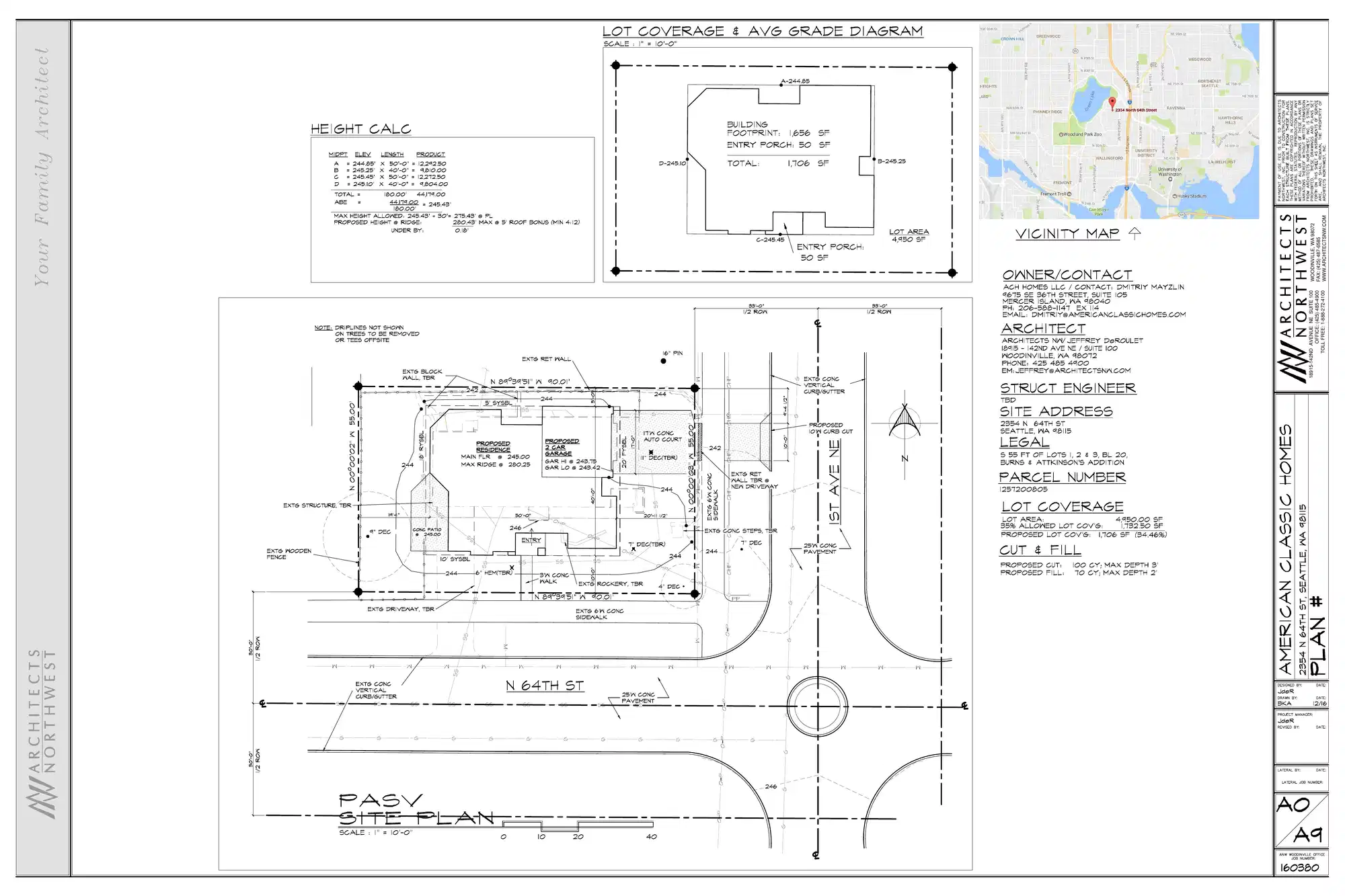 Site plan for 2354 N 64th St
