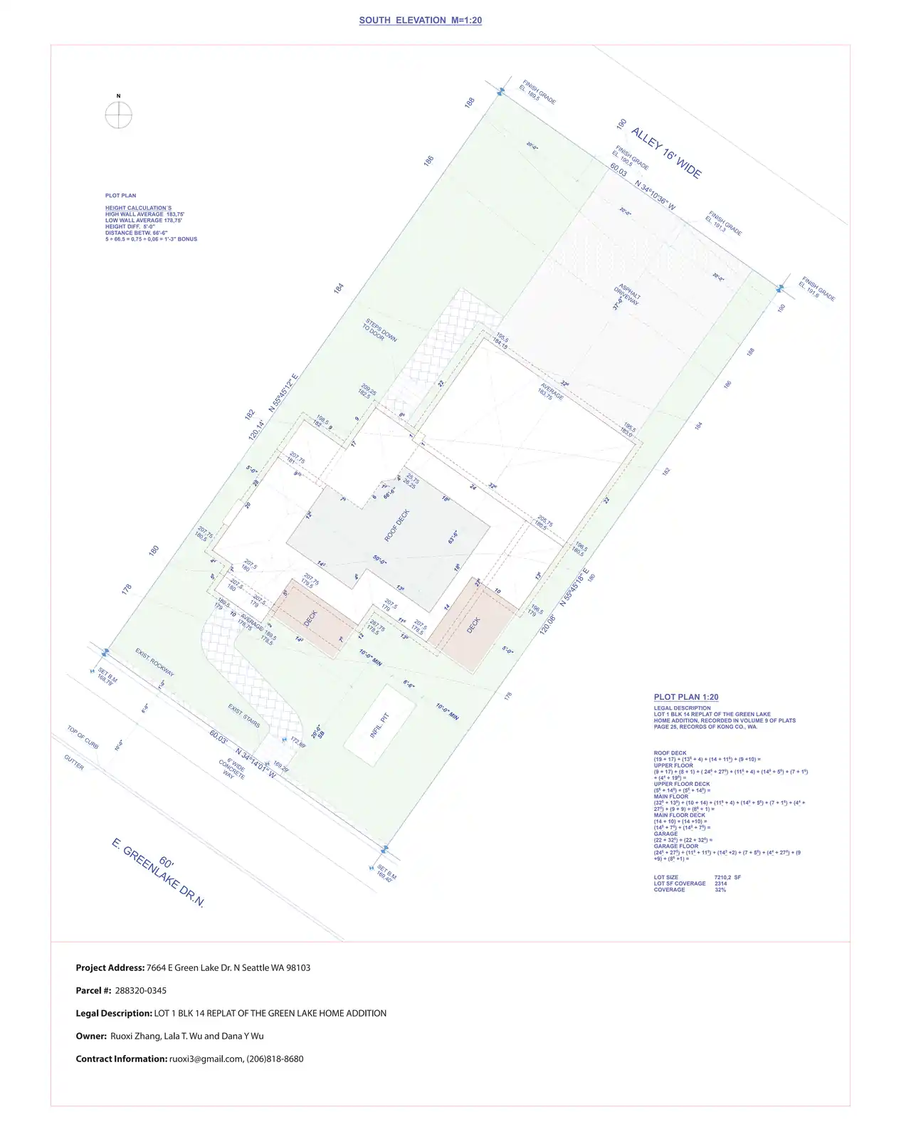 Site plan for 7664 East Green Lake Dr N