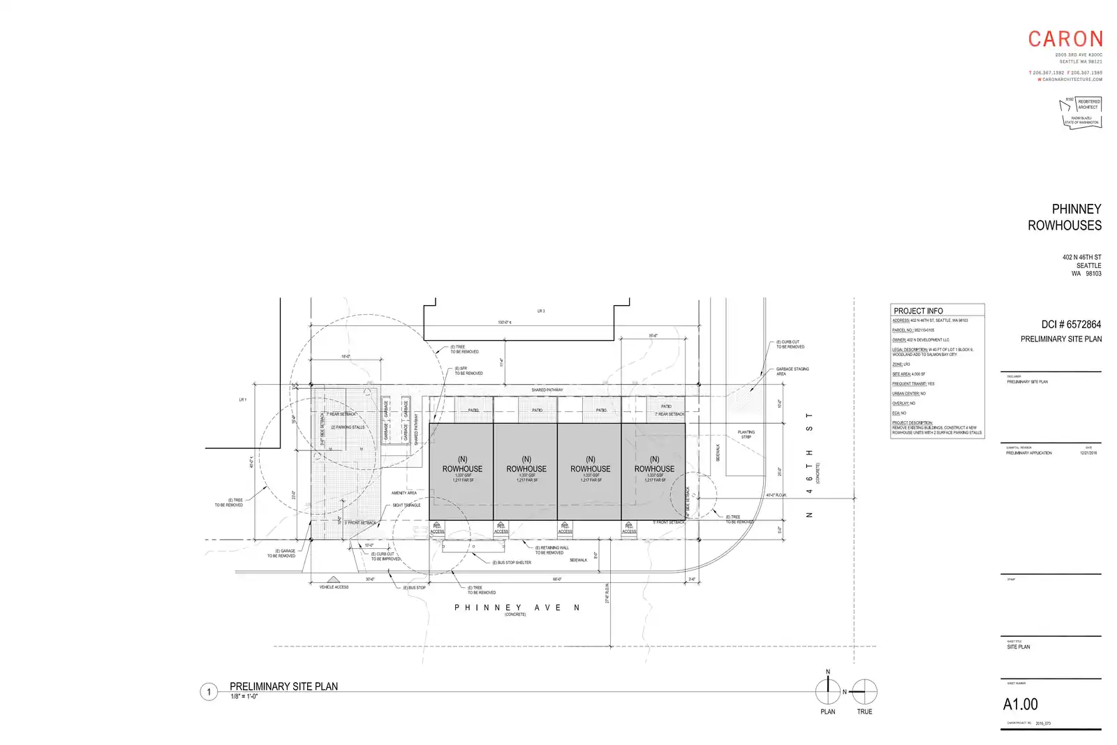 Site plan for 4600 Phinney Ave N