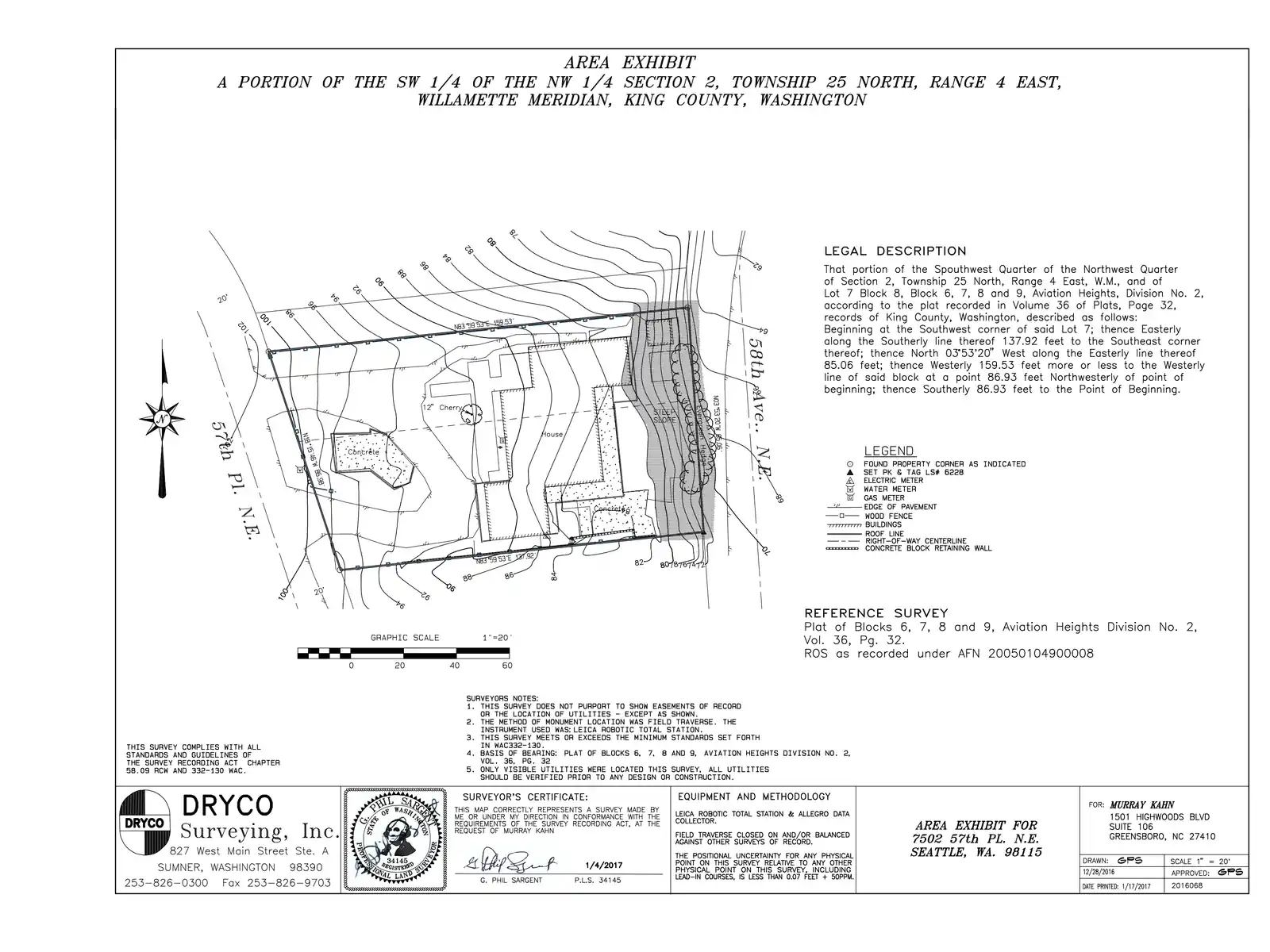 Site plan for 7520 57th Pl NE