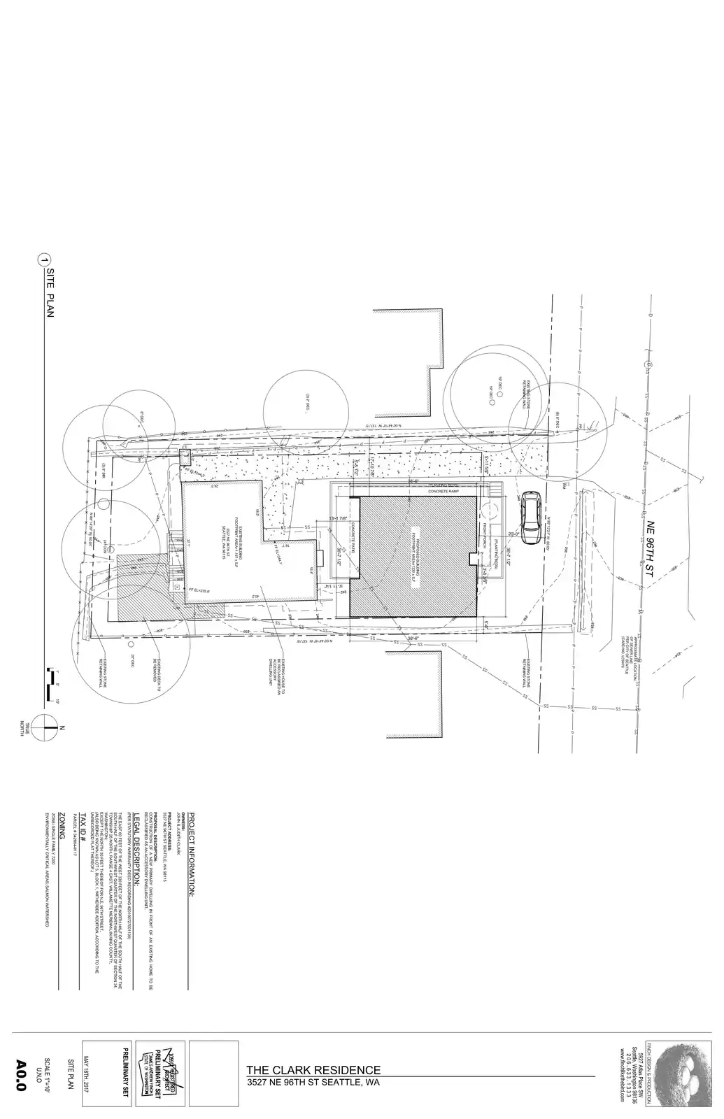 Site plan for 3527 NE 96th St