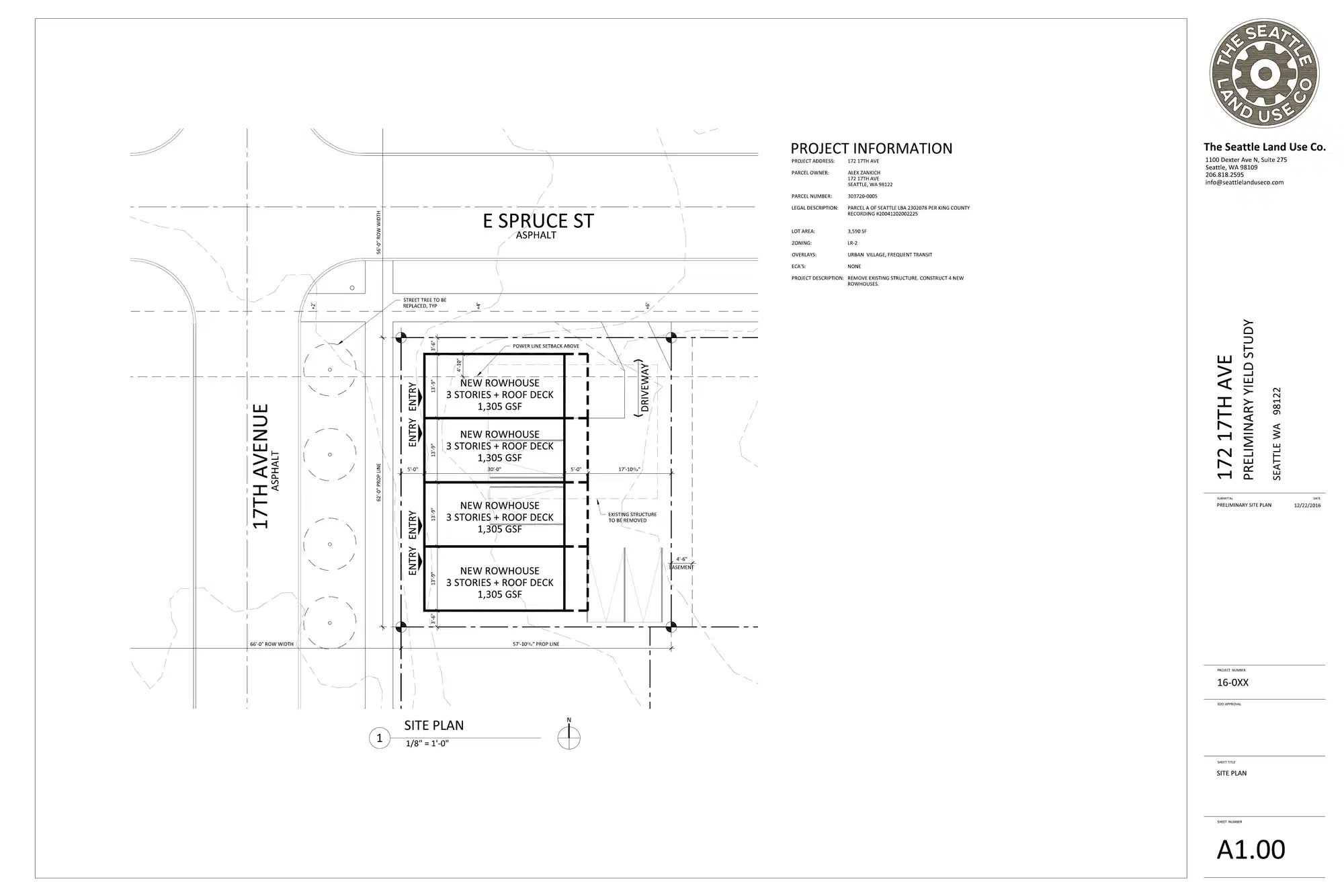 Site plan for 172 17th Ave