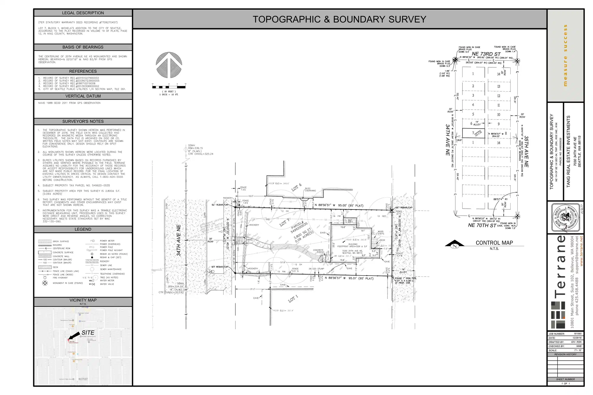 Site plan for 7030 34th Ave NE
