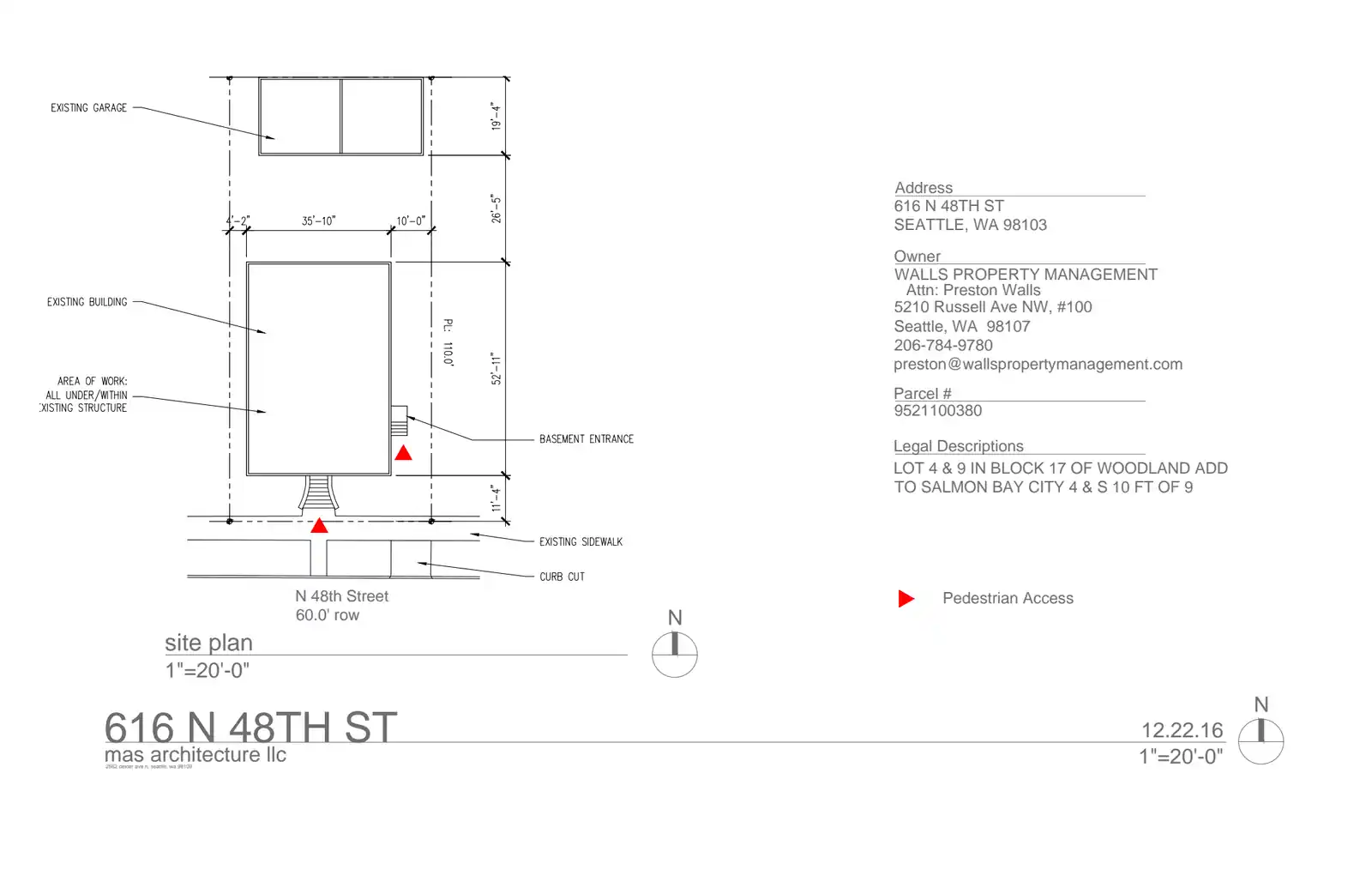 Site plan for 616 N 48th St
