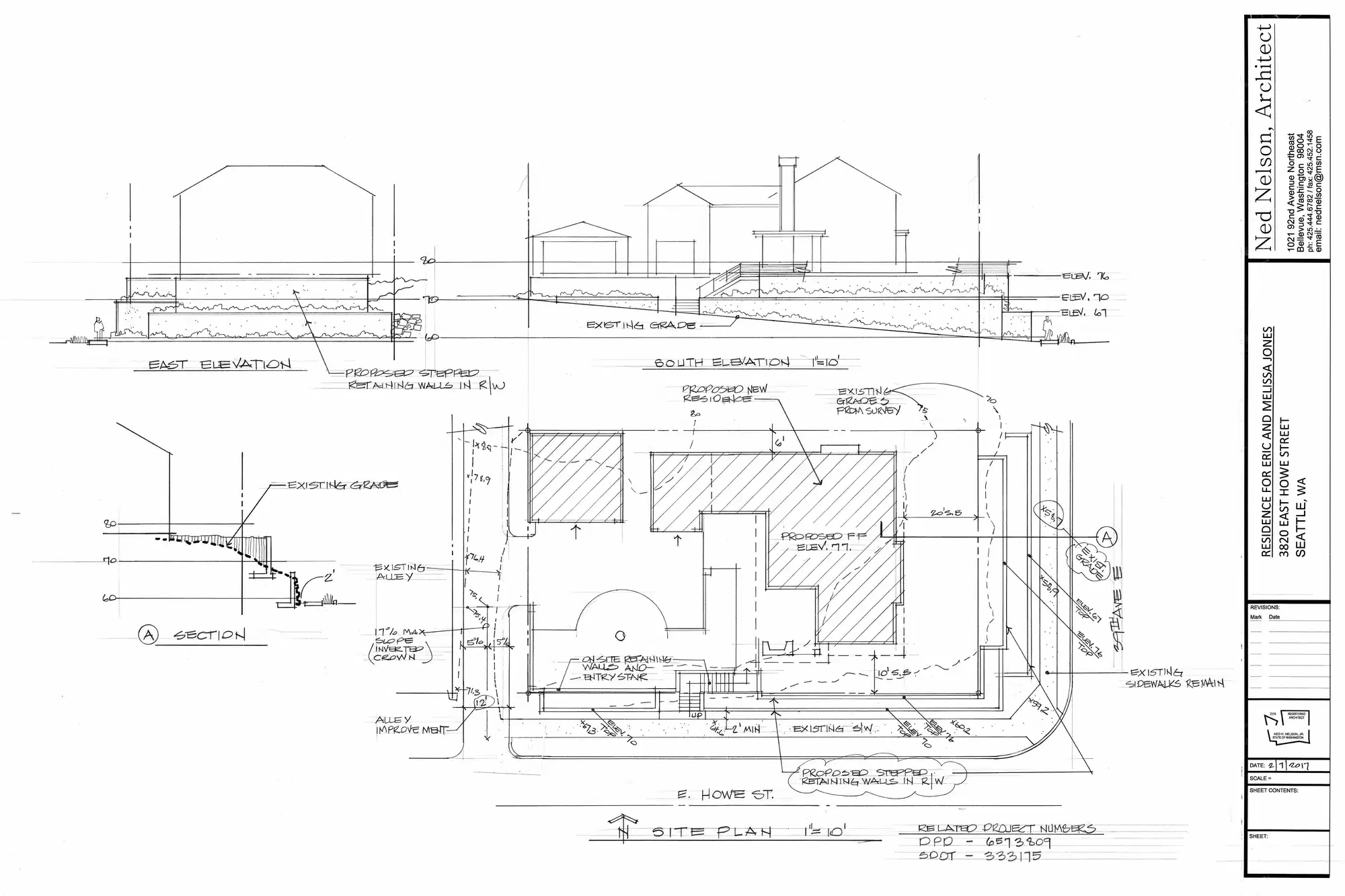 Site plan for 3820 E Howe St