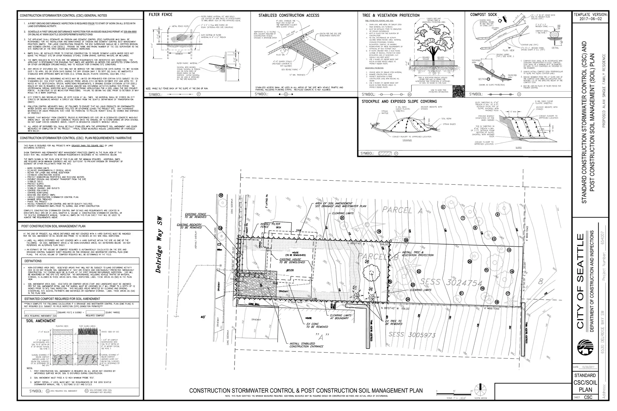 Site plan for 6530 Delridge Way SW
