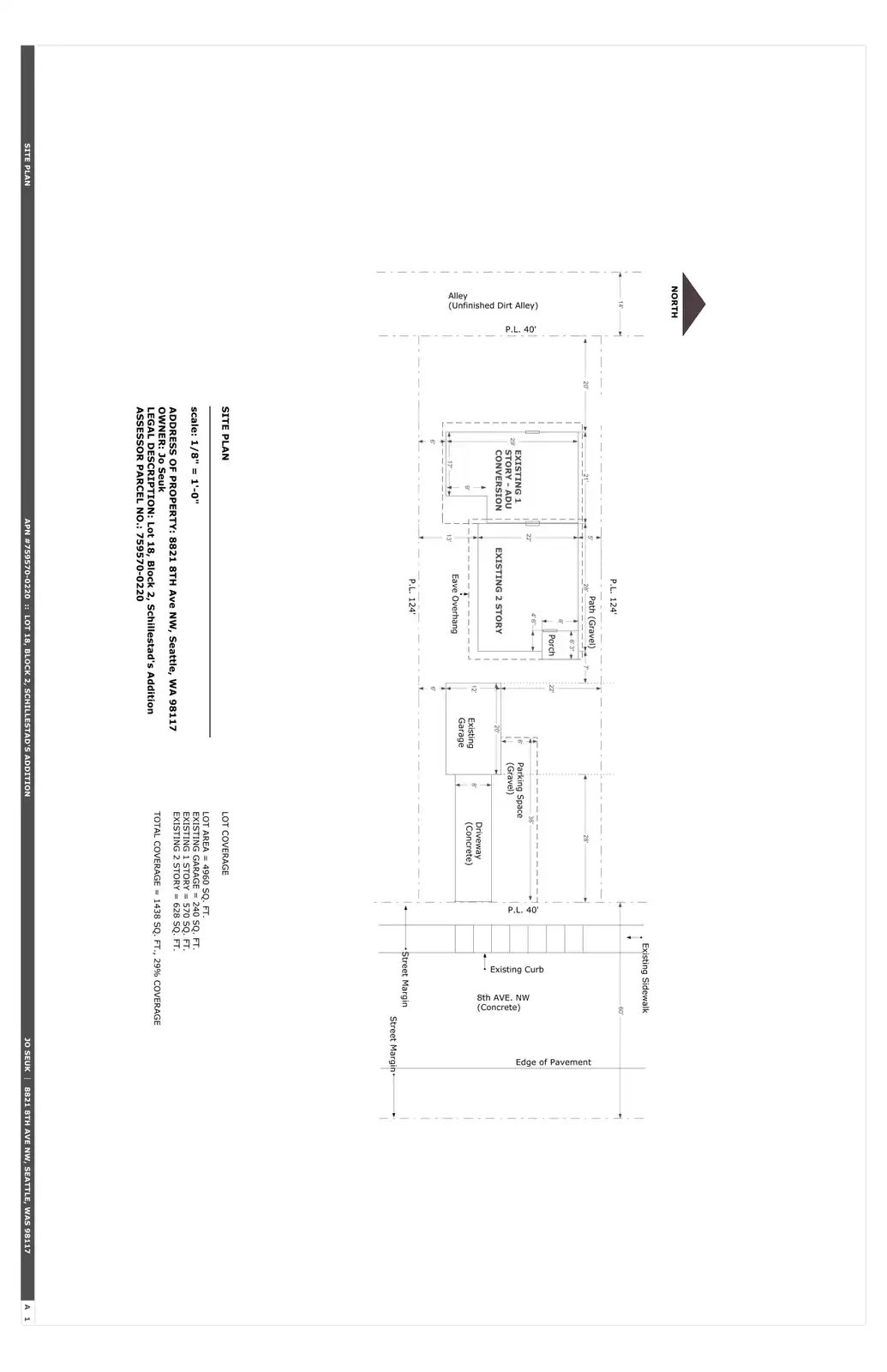 Site plan for 8821 8th Ave NW
