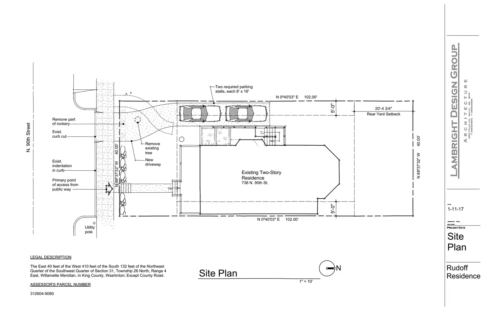 Site plan for 736 N 90th St
