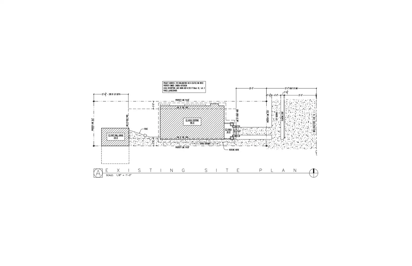 Site plan for 3723 Wallingford Ave N