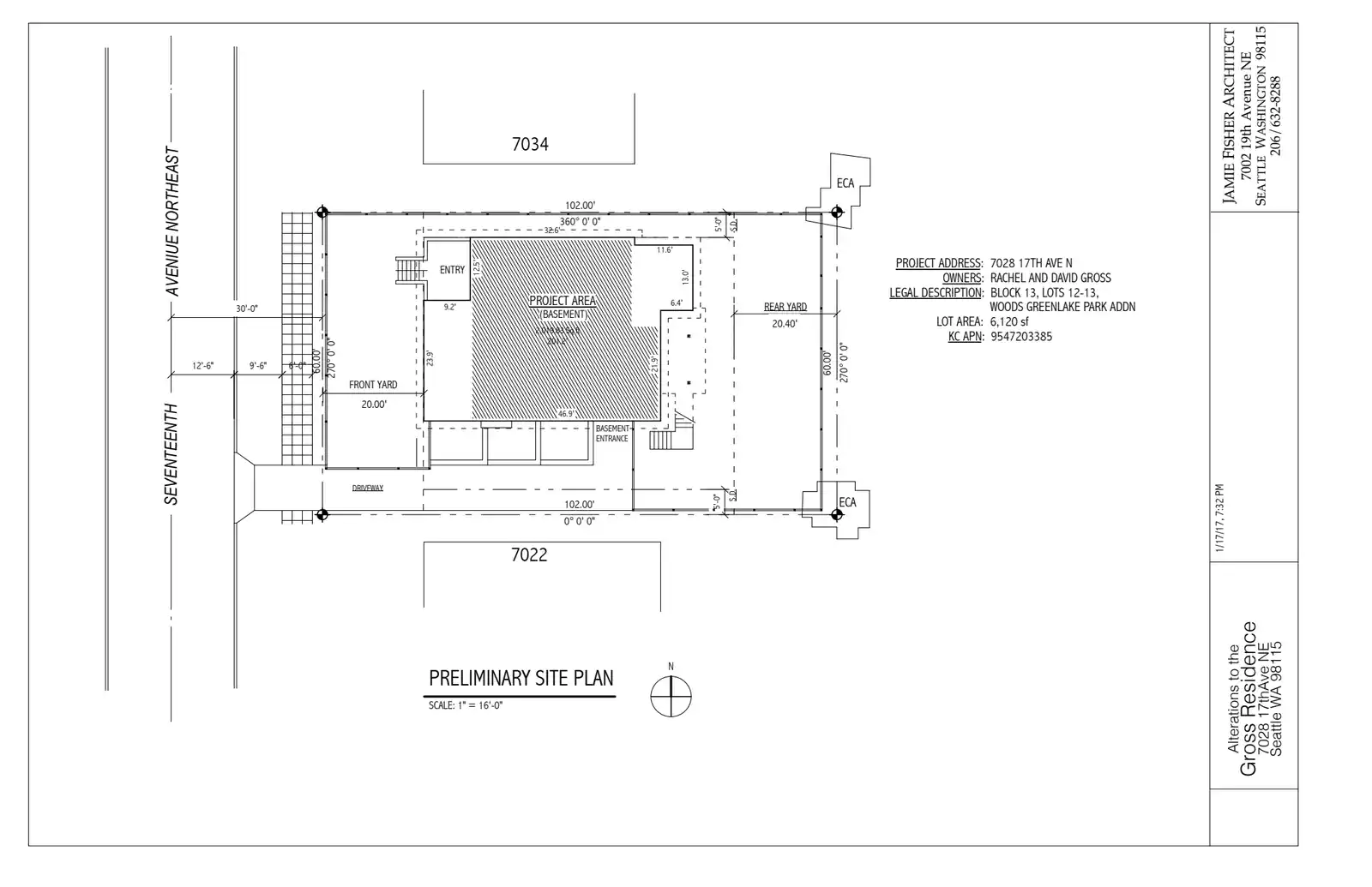 Site plan for 7028 17th Ave NE