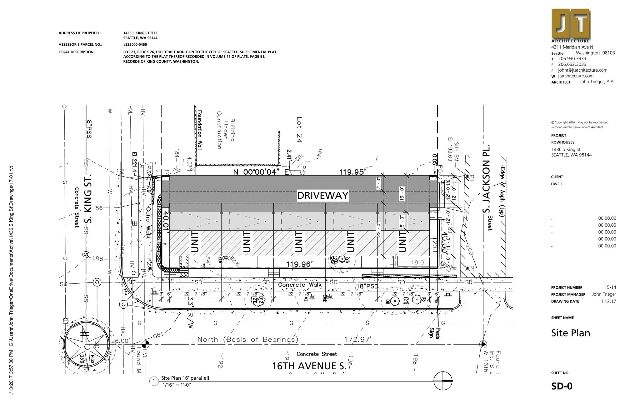 Site plan for 415 16th Ave S