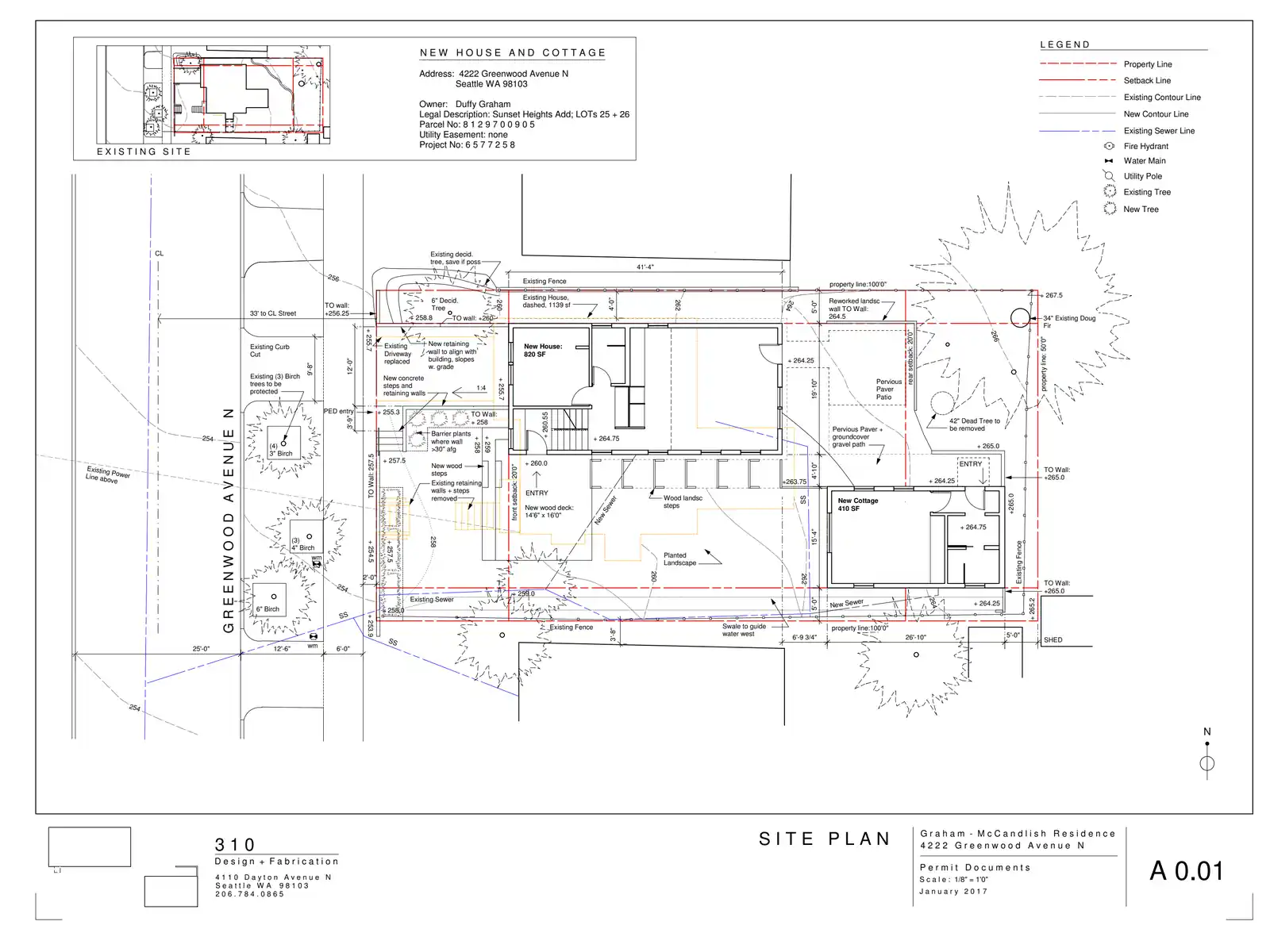 Site plan for 4222 Greenwood Ave N