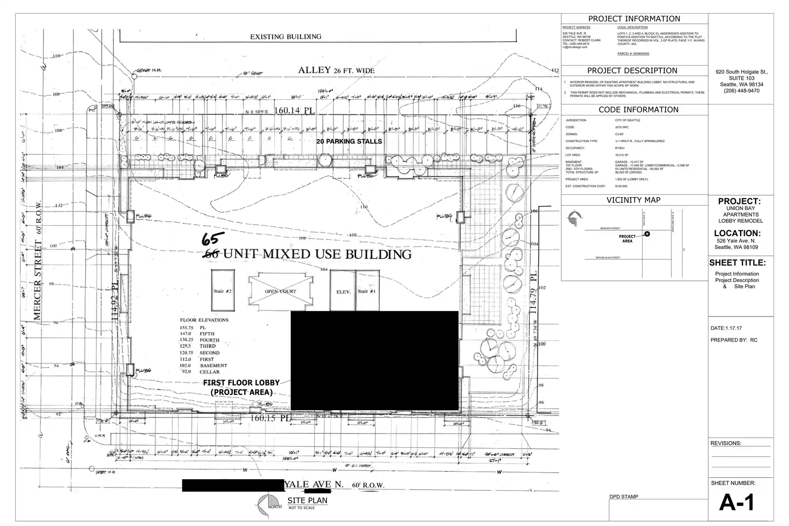 Site plan for 526 Yale Ave N