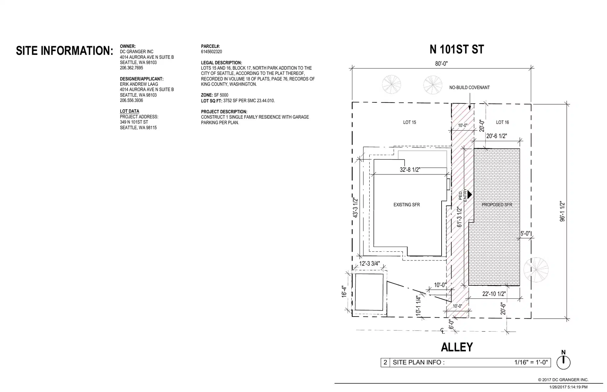 Site plan for 353 N 101st St