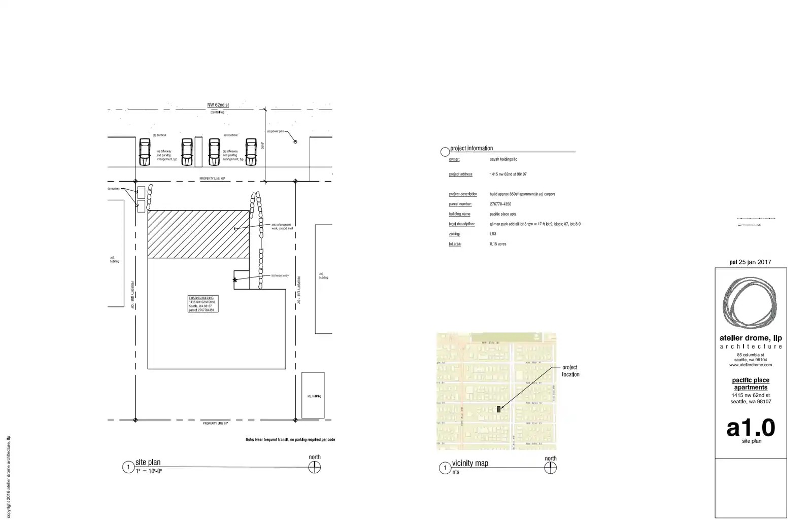 Site plan for 1415 NW 62nd St