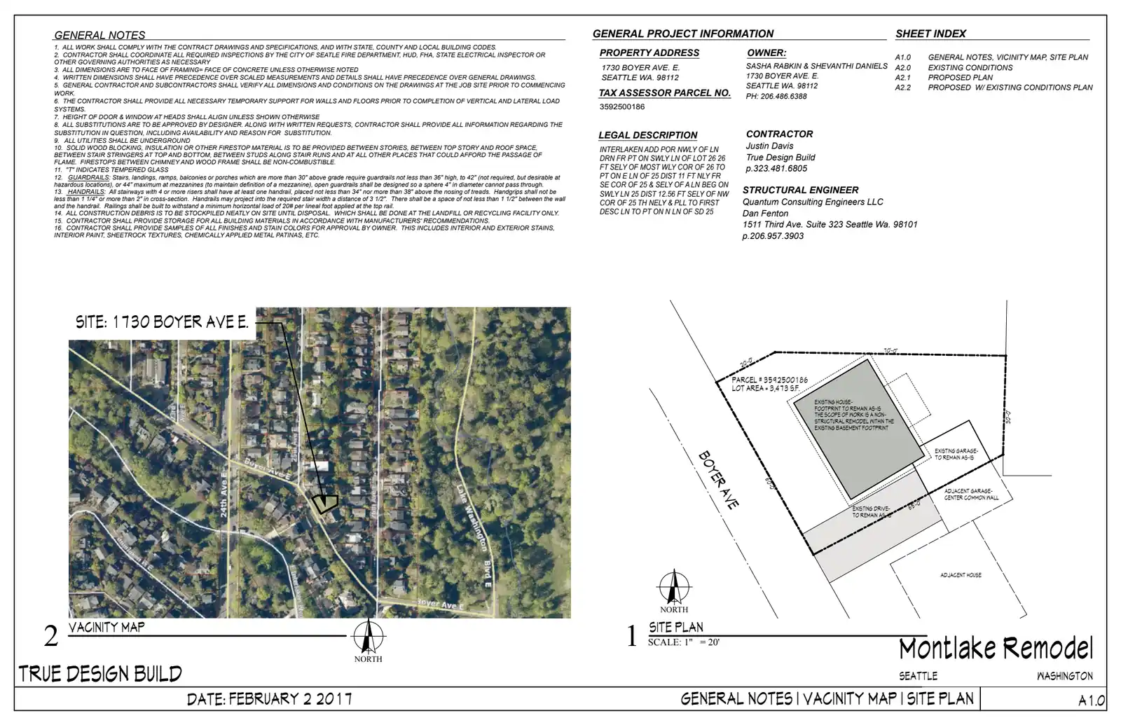 Site plan for 1730 Boyer Ave E