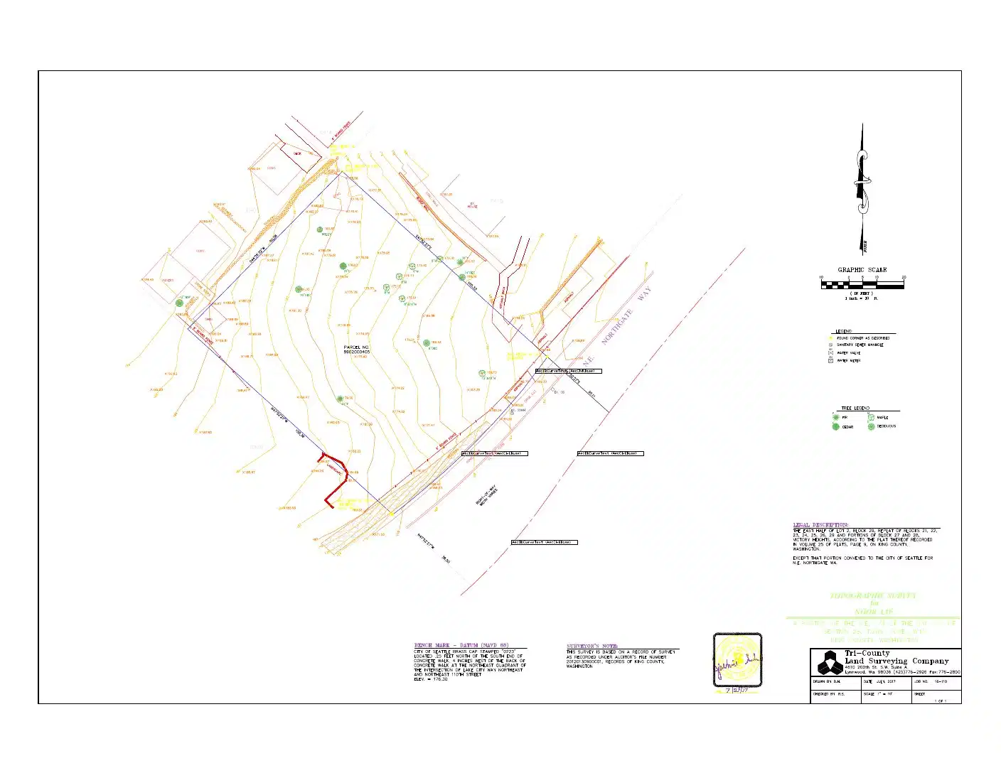 Site plan for 2420 NE Northgate Way