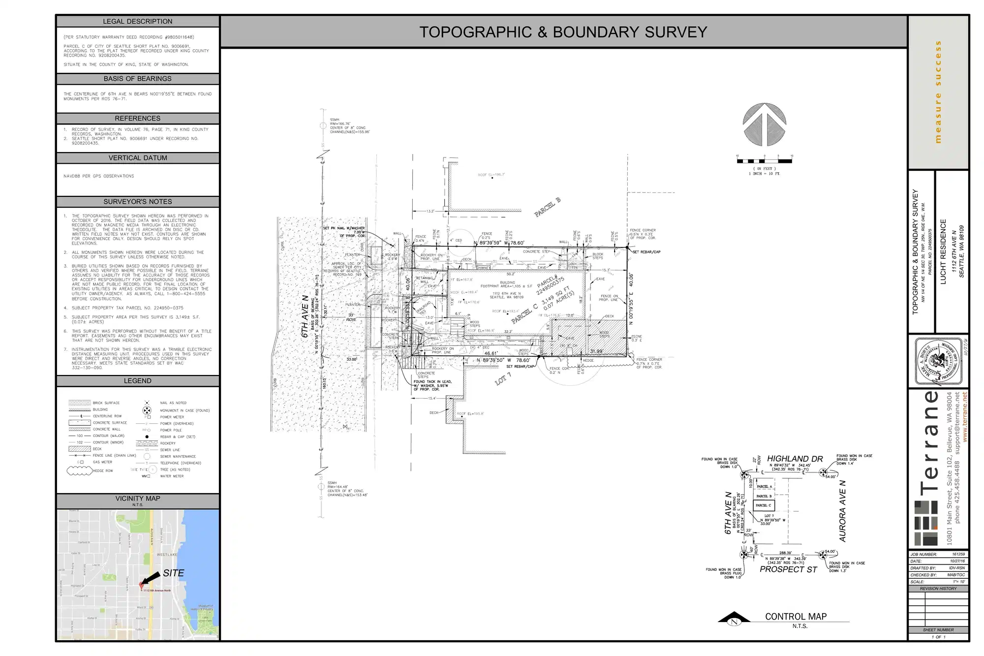 Site plan for 1112 6th Ave N