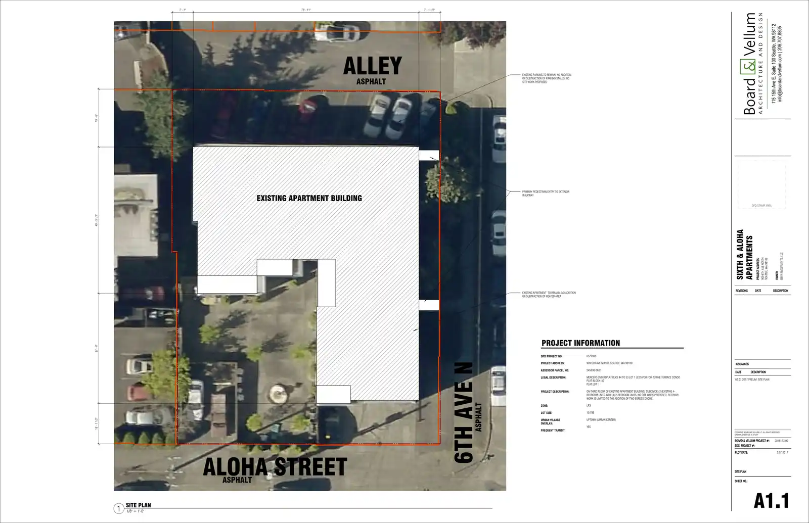 Site plan for 909 6th Ave N