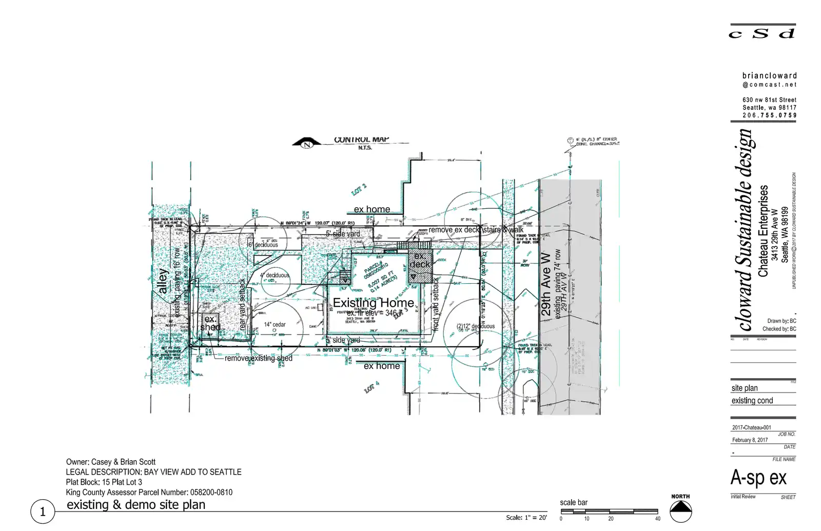 Site plan for 3413 29th Ave W