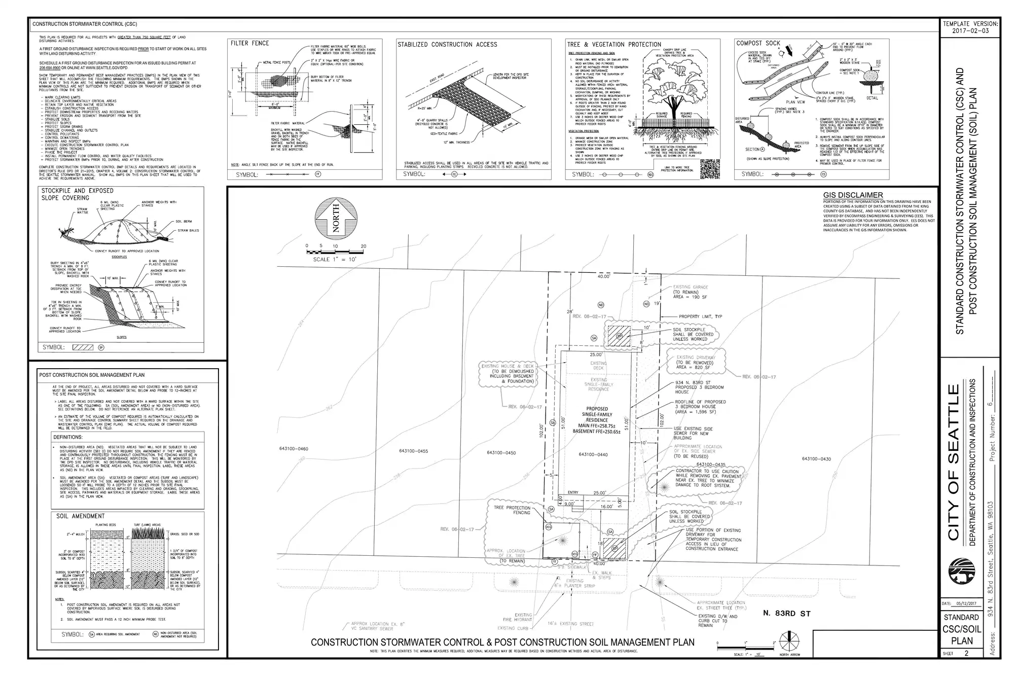 Site plan for 934 N 83rd St