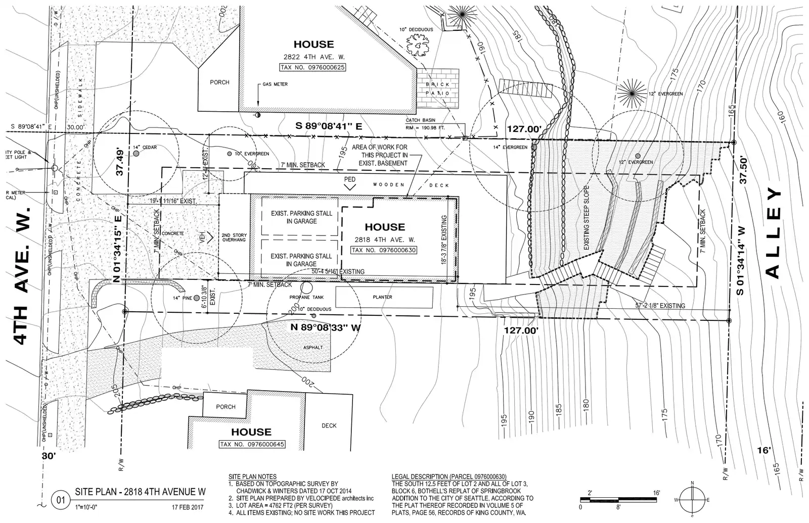 Site plan for 2818 4th Ave W