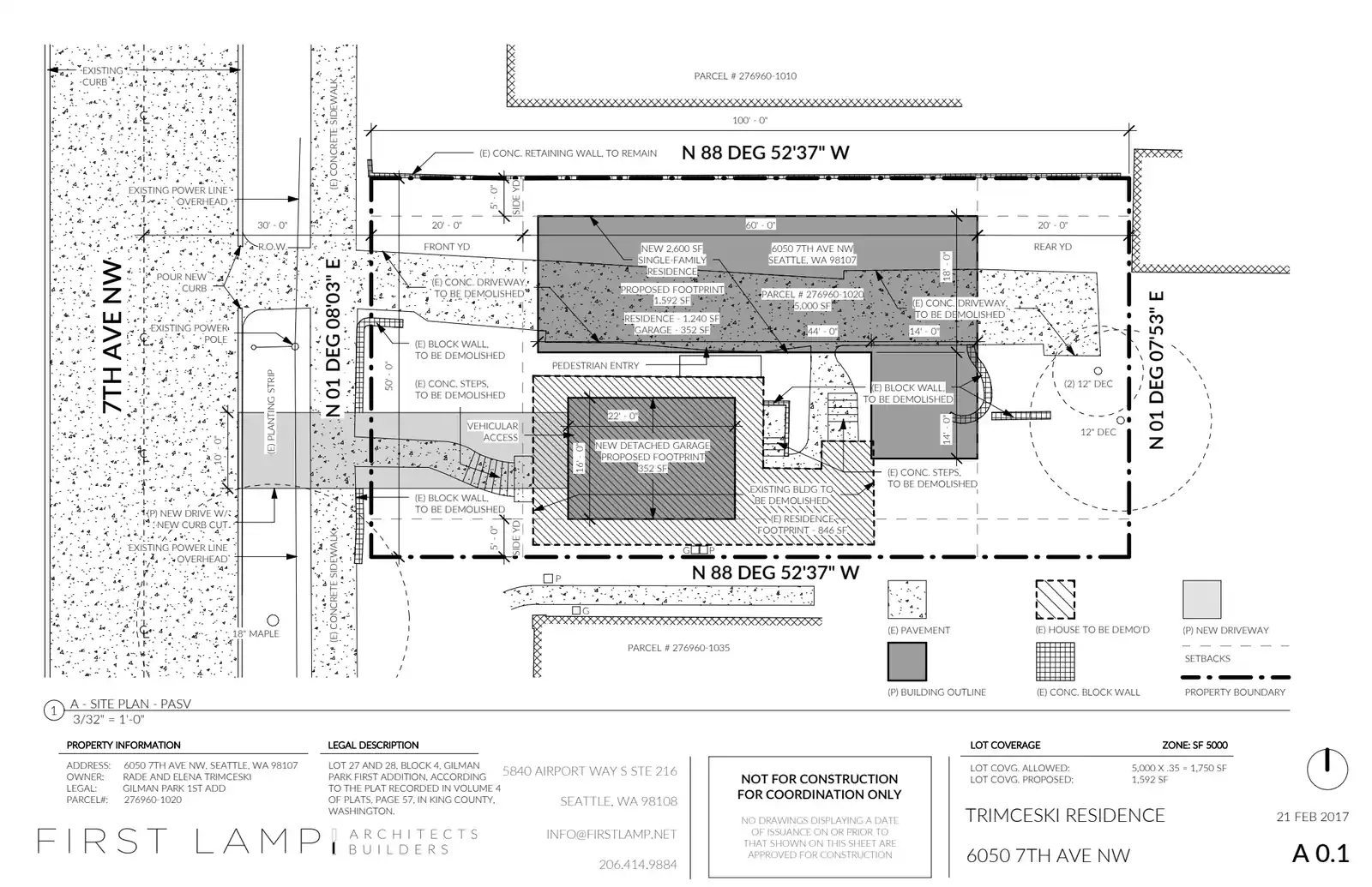 Site plan for 6050 7th Ave NW