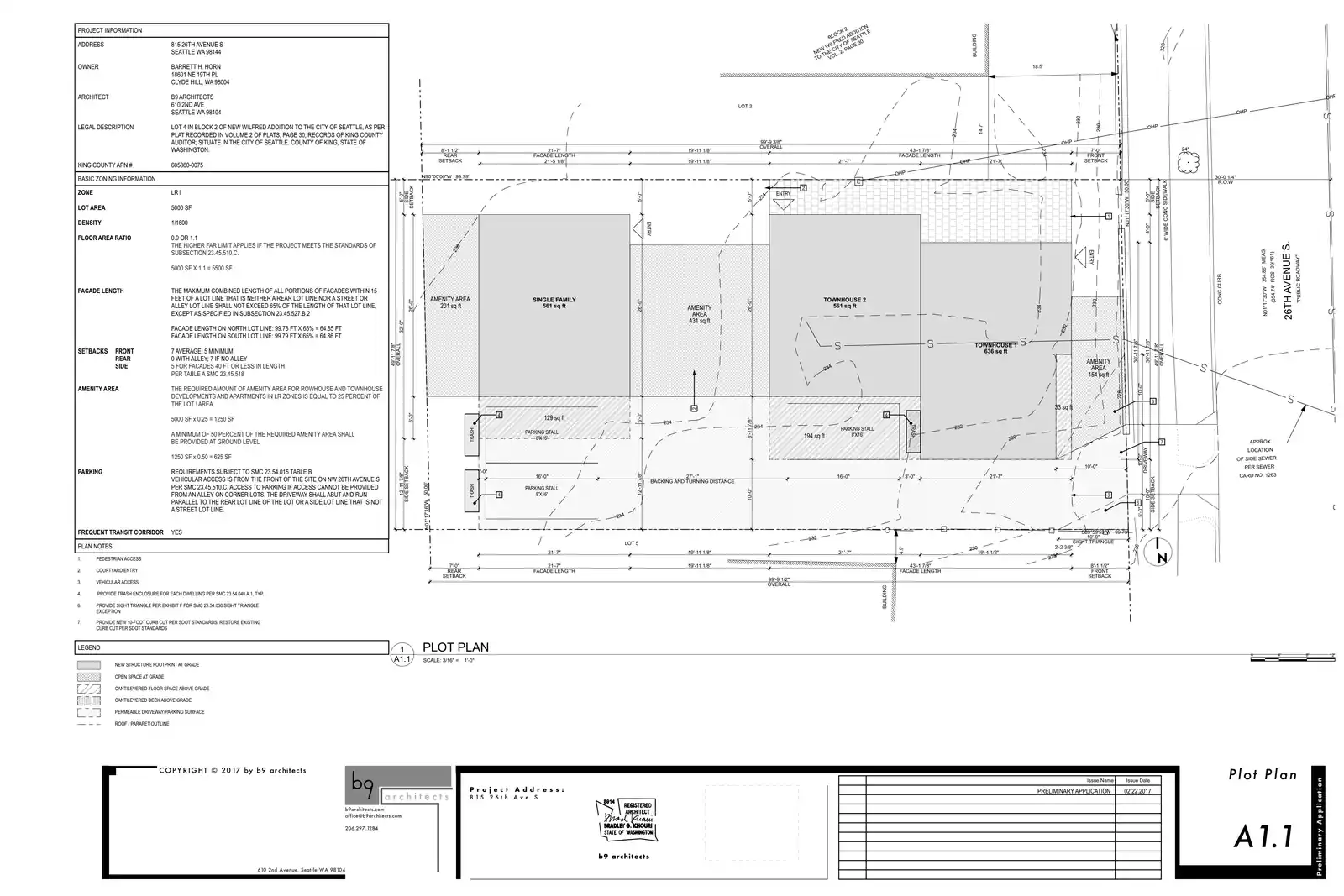 Site plan for 817 26th Ave S