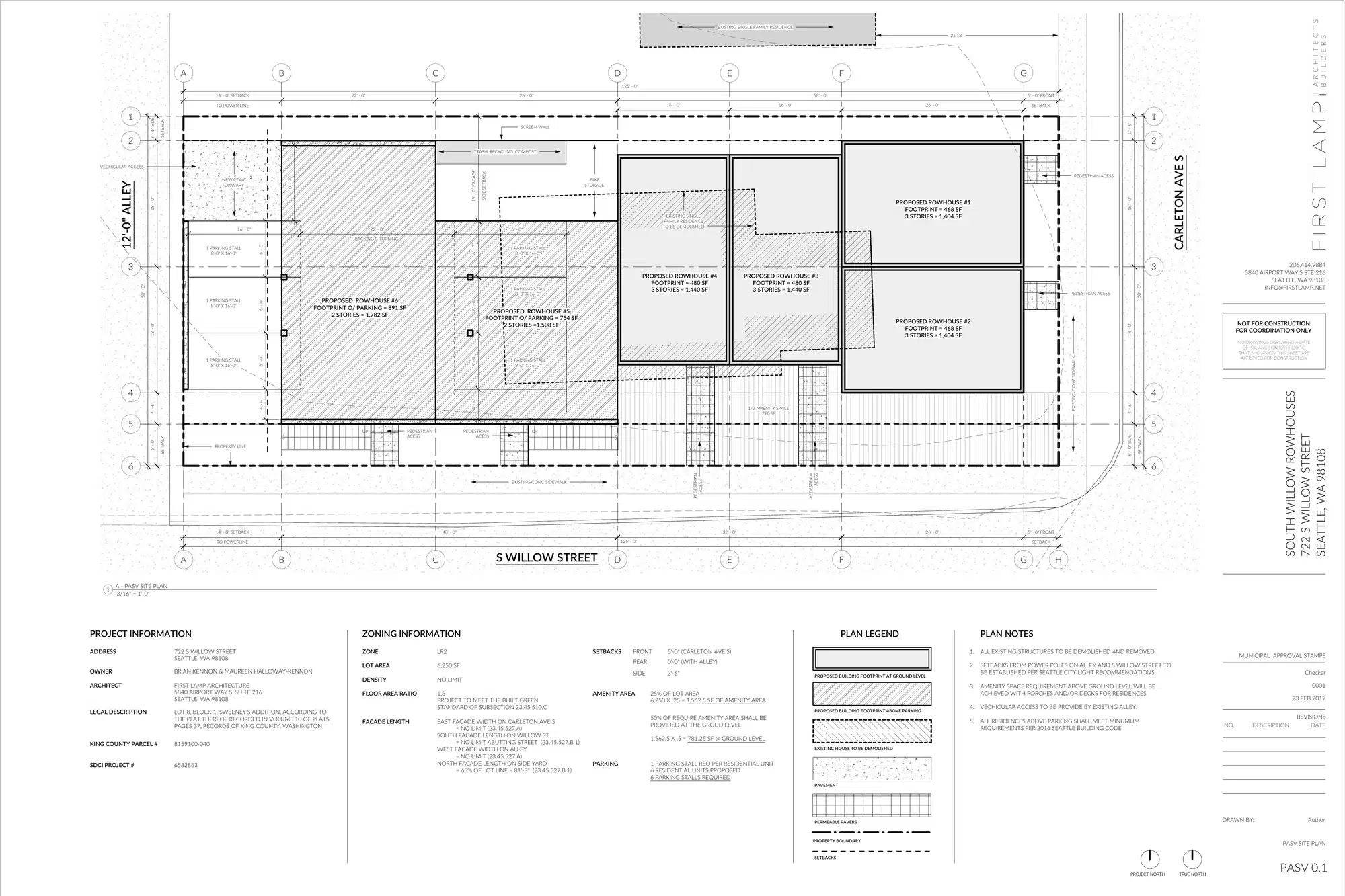Site plan for 722 S Willow St