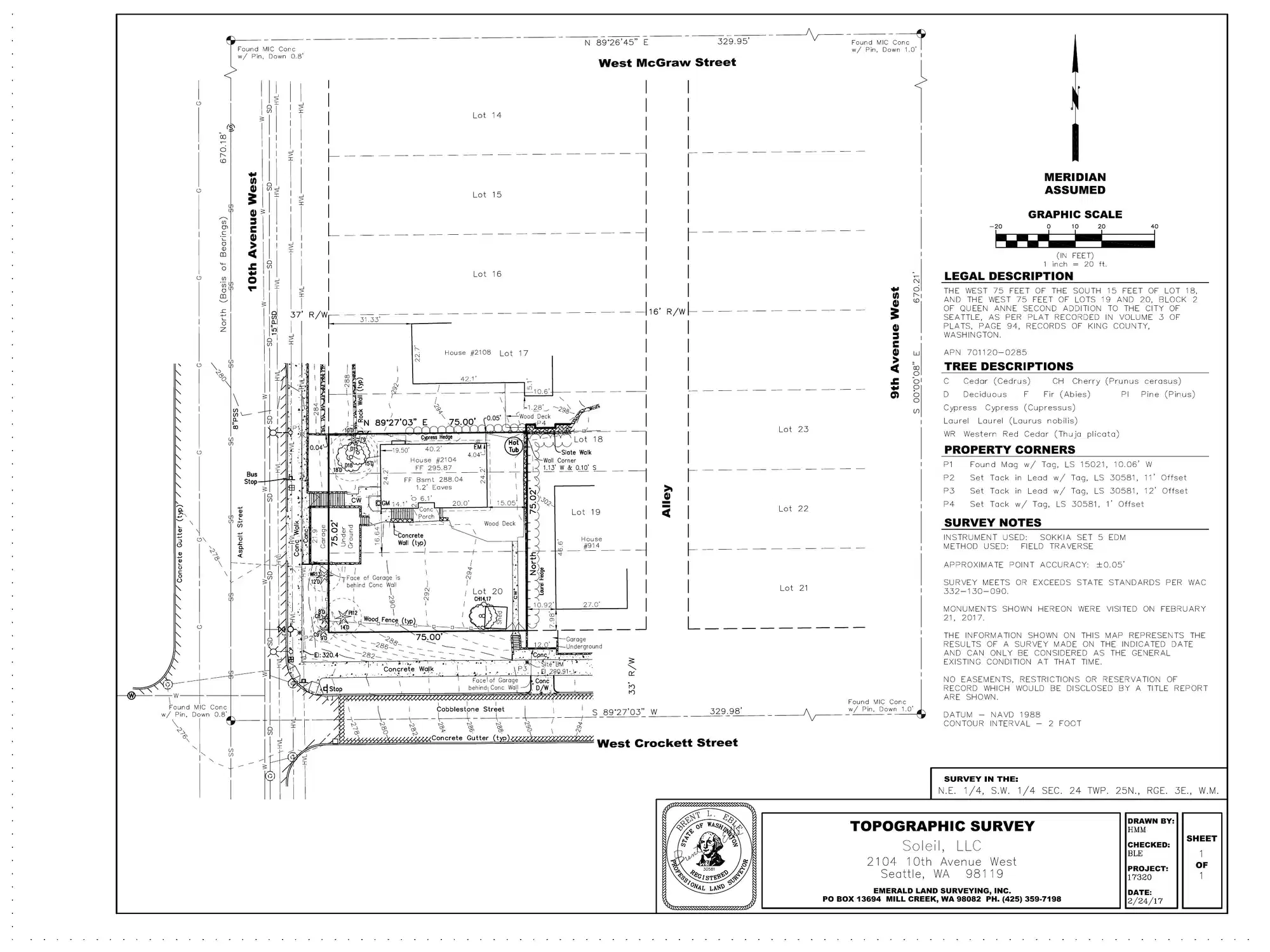 Site plan for 922 W Crockett St
