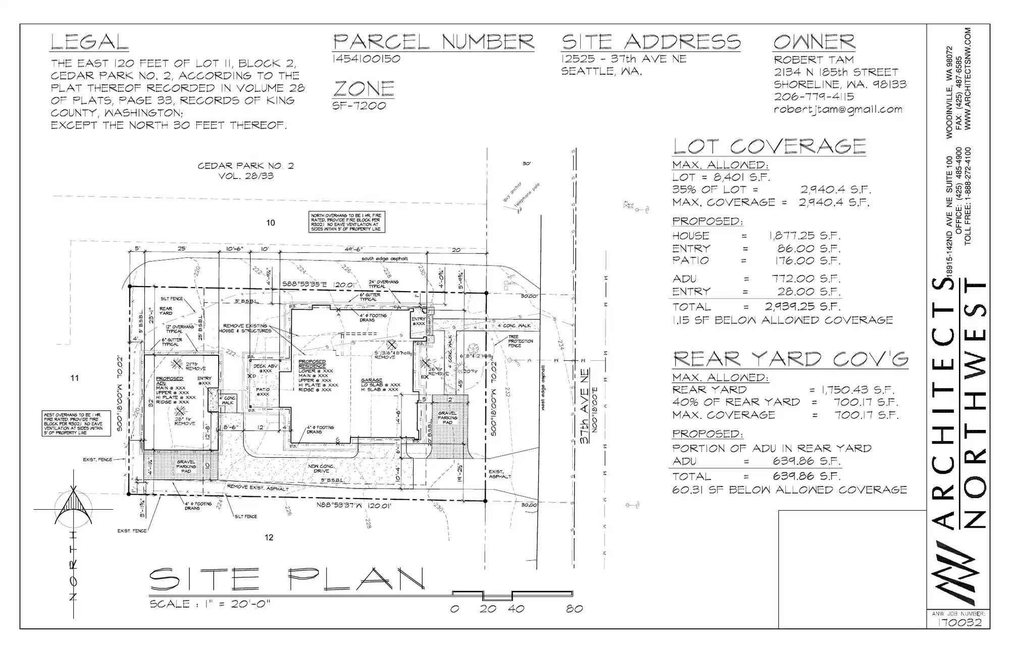 Site plan for 12525 37th Ave NE