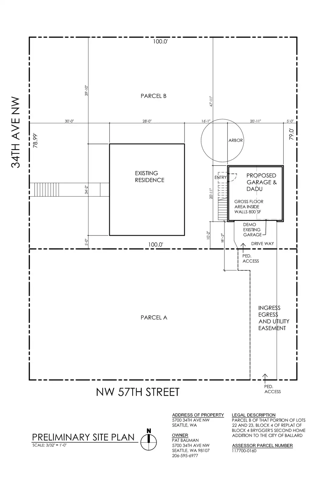 Site plan for 5706 34th Ave NW