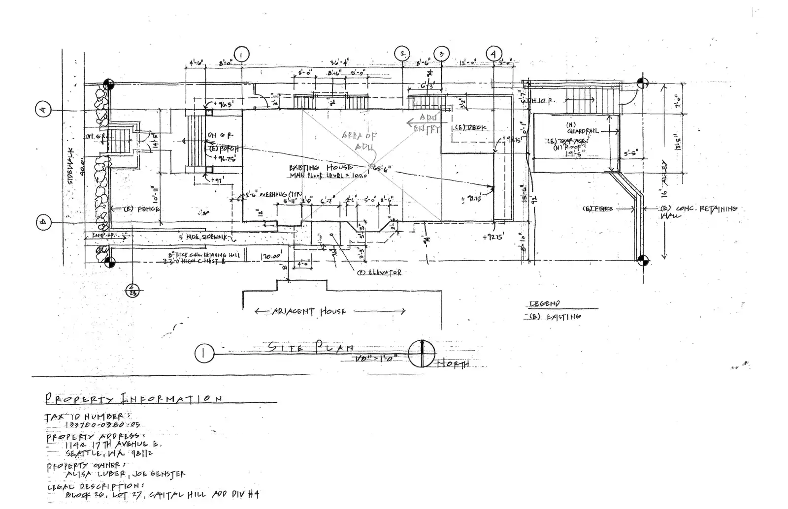 Site plan for 1142 17th Ave E