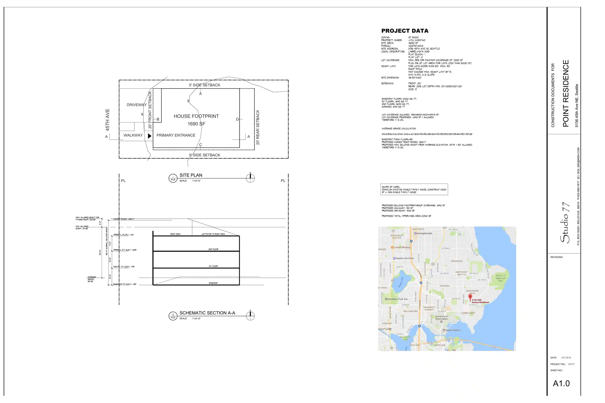 Site plan for 5136 45th Ave NE