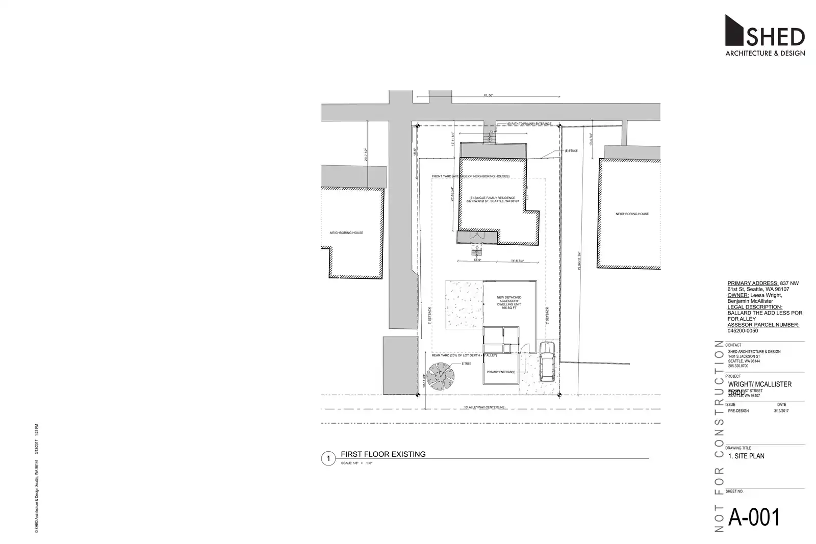 Site plan for 837 NW 61st St