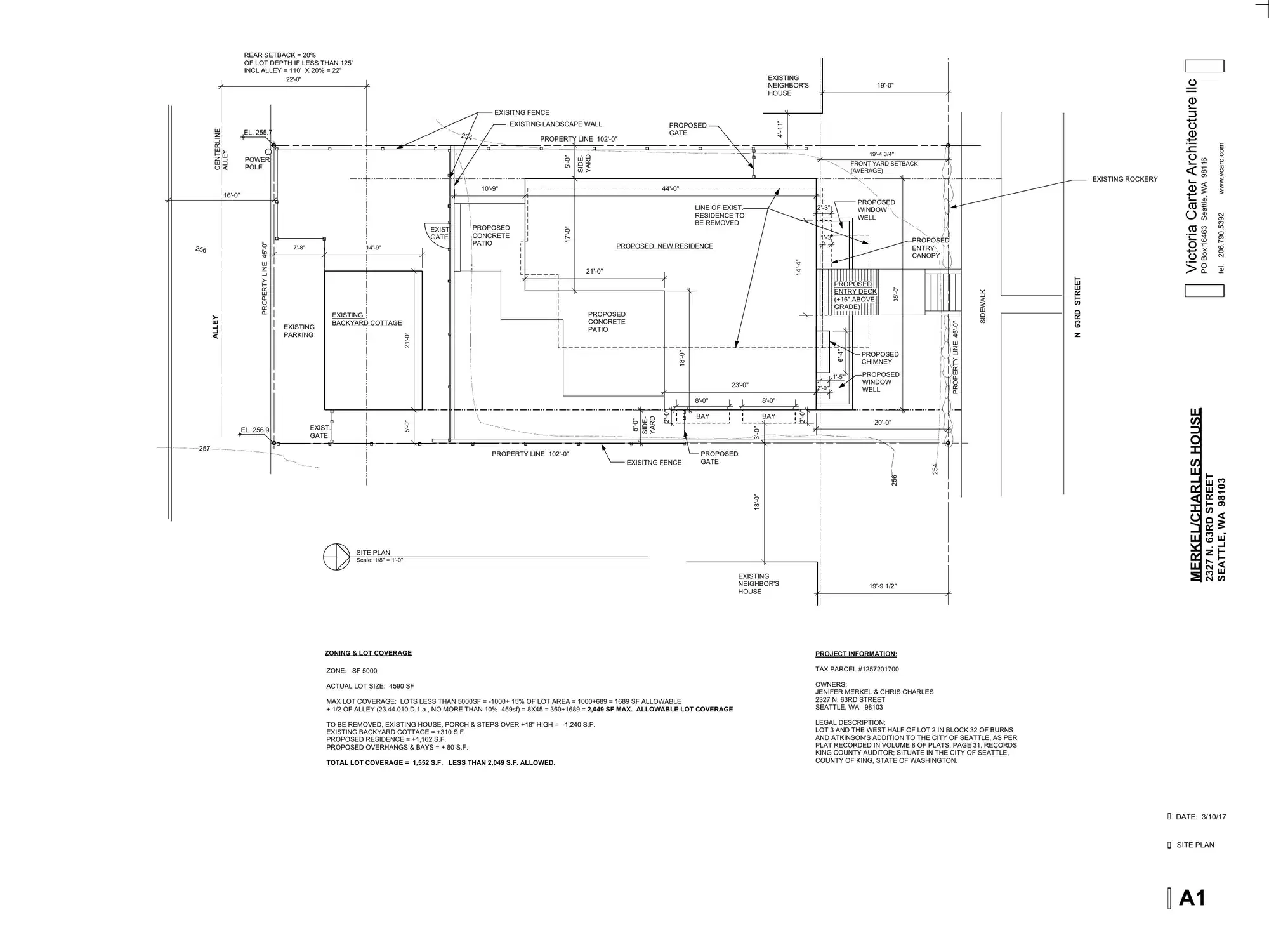 Site plan for 2327 N 63rd St