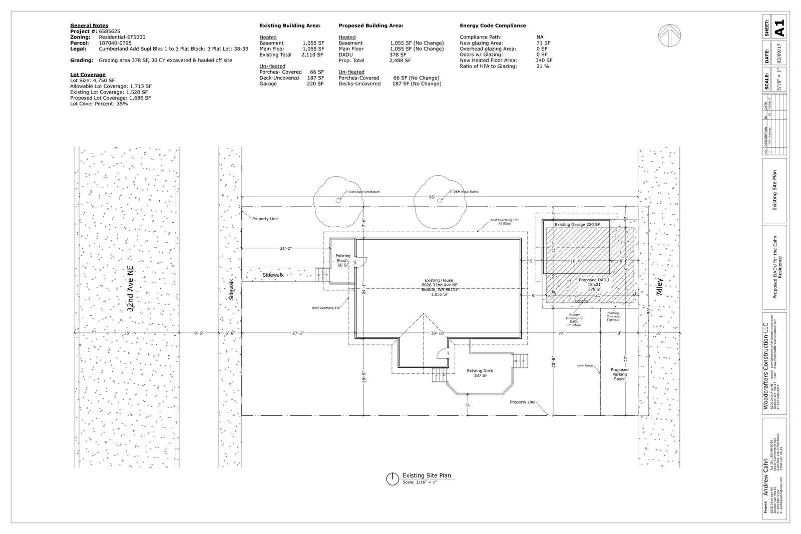 Site plan for 6028 32nd Ave NE