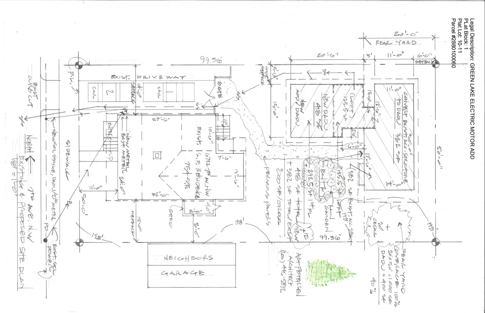 Site plan for 6722 7th Ave NW