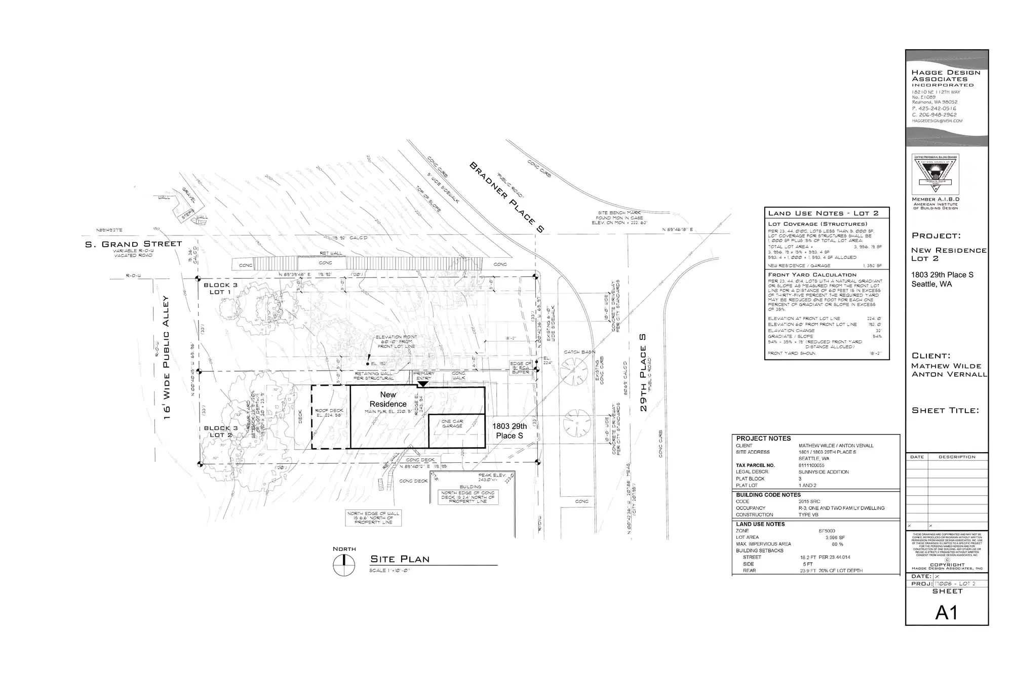 Site plan for 1803 29th Ave S