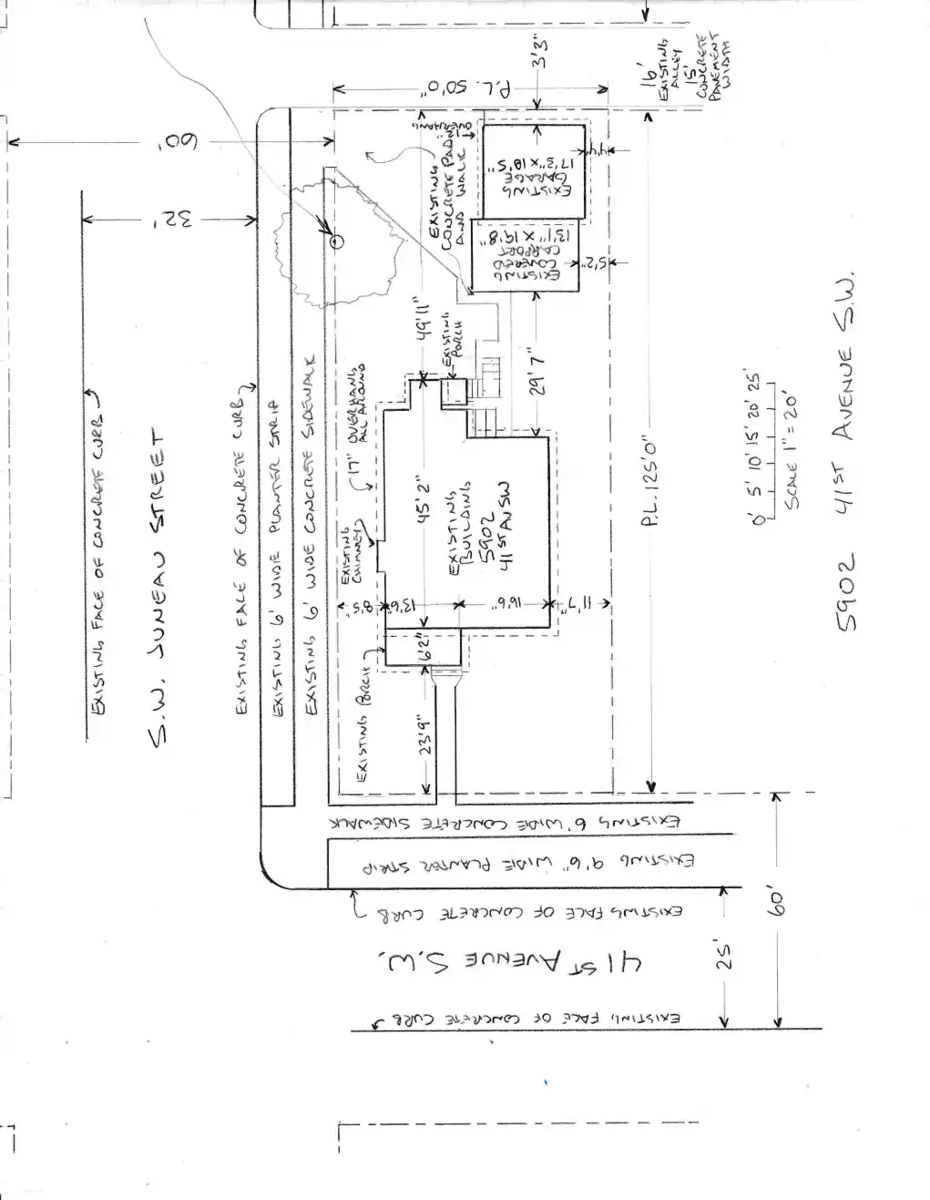 Site plan for 5902 41st Ave SW