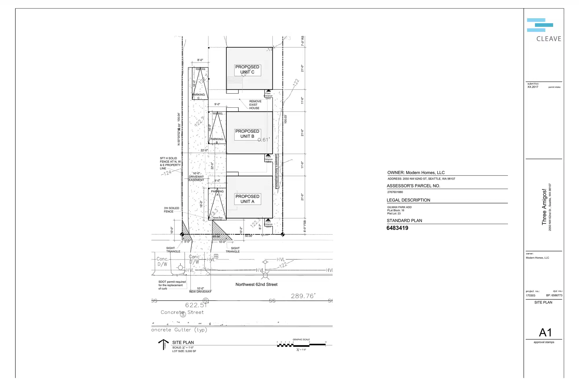 Site plan for 2050 NW 62nd St