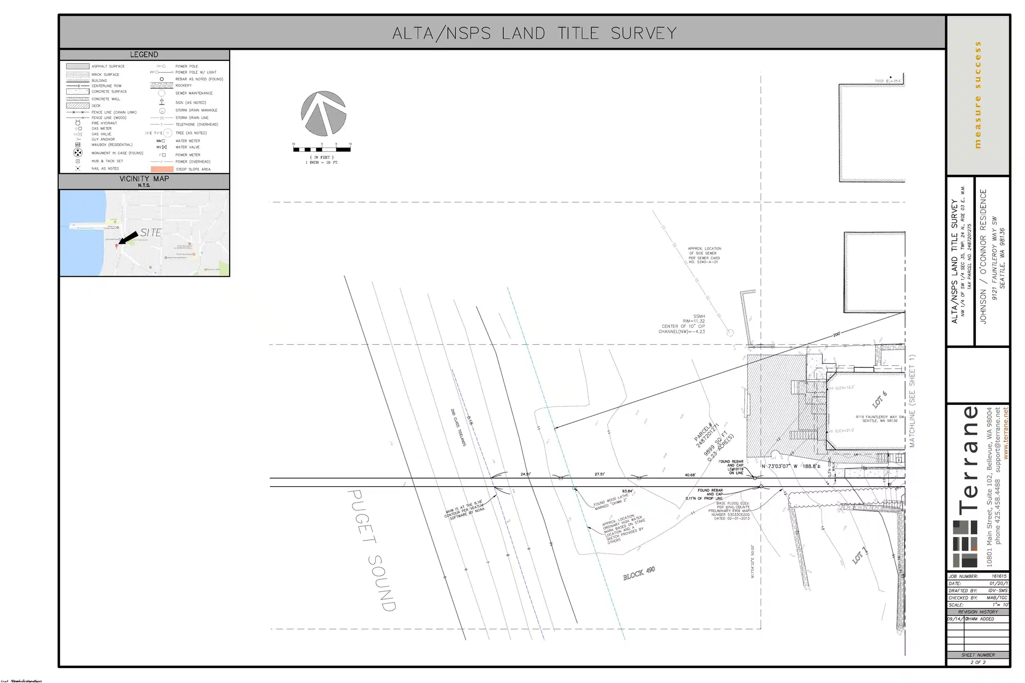 Site plan for 9121 Fauntleroy Way SW