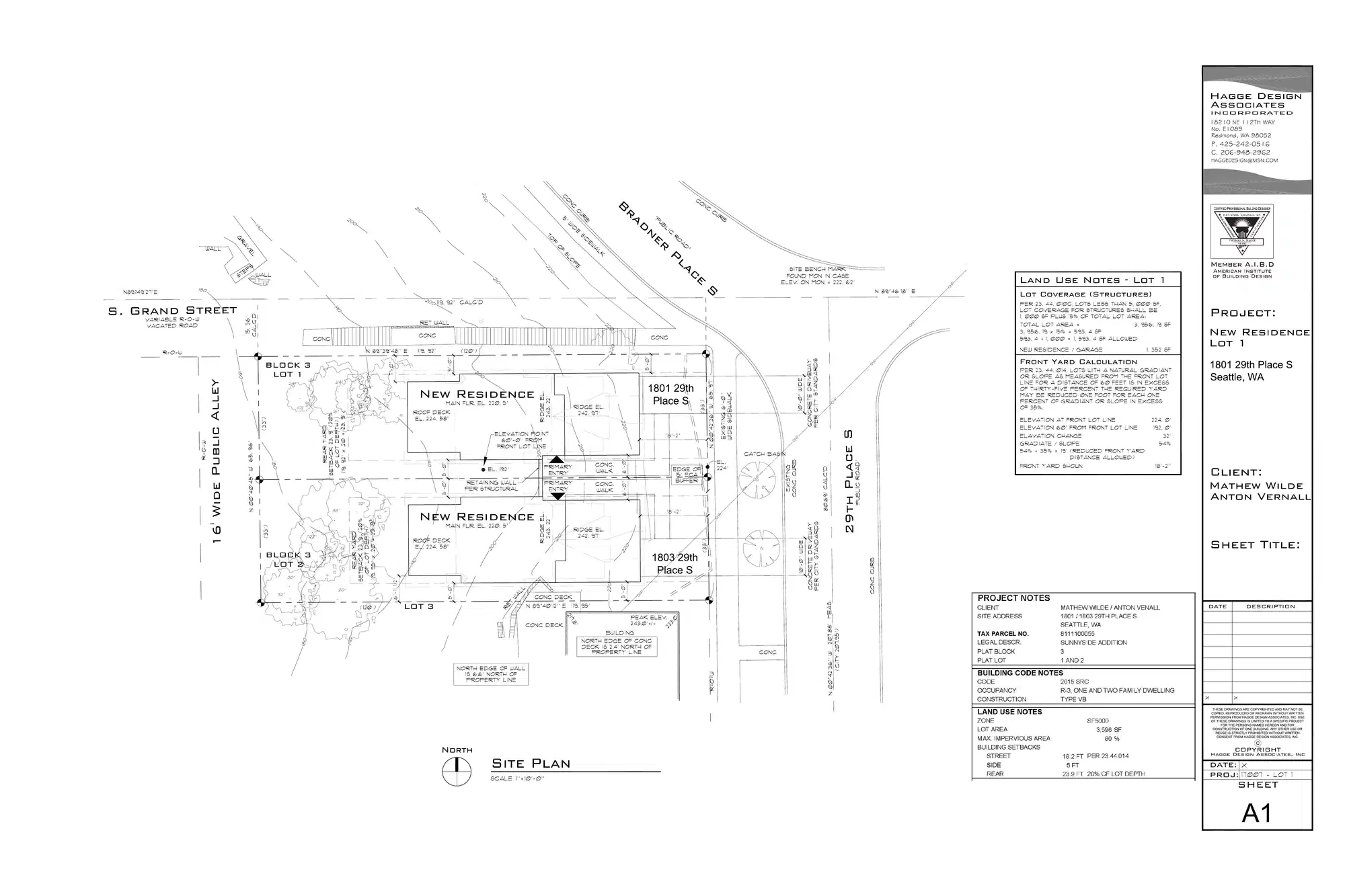 Site plan for 1801 29th Ave S