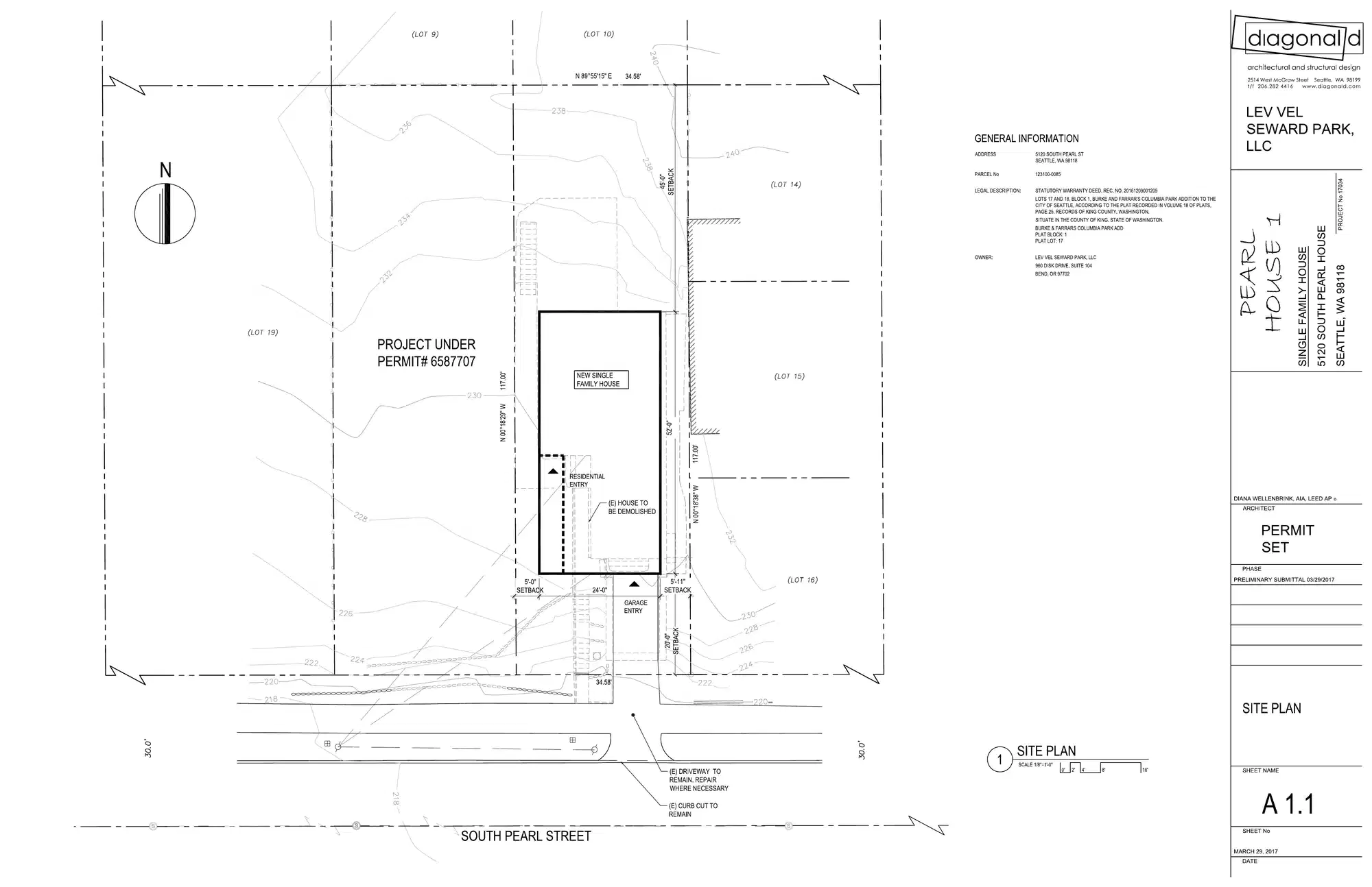 Site plan for 5118 S Pearl St