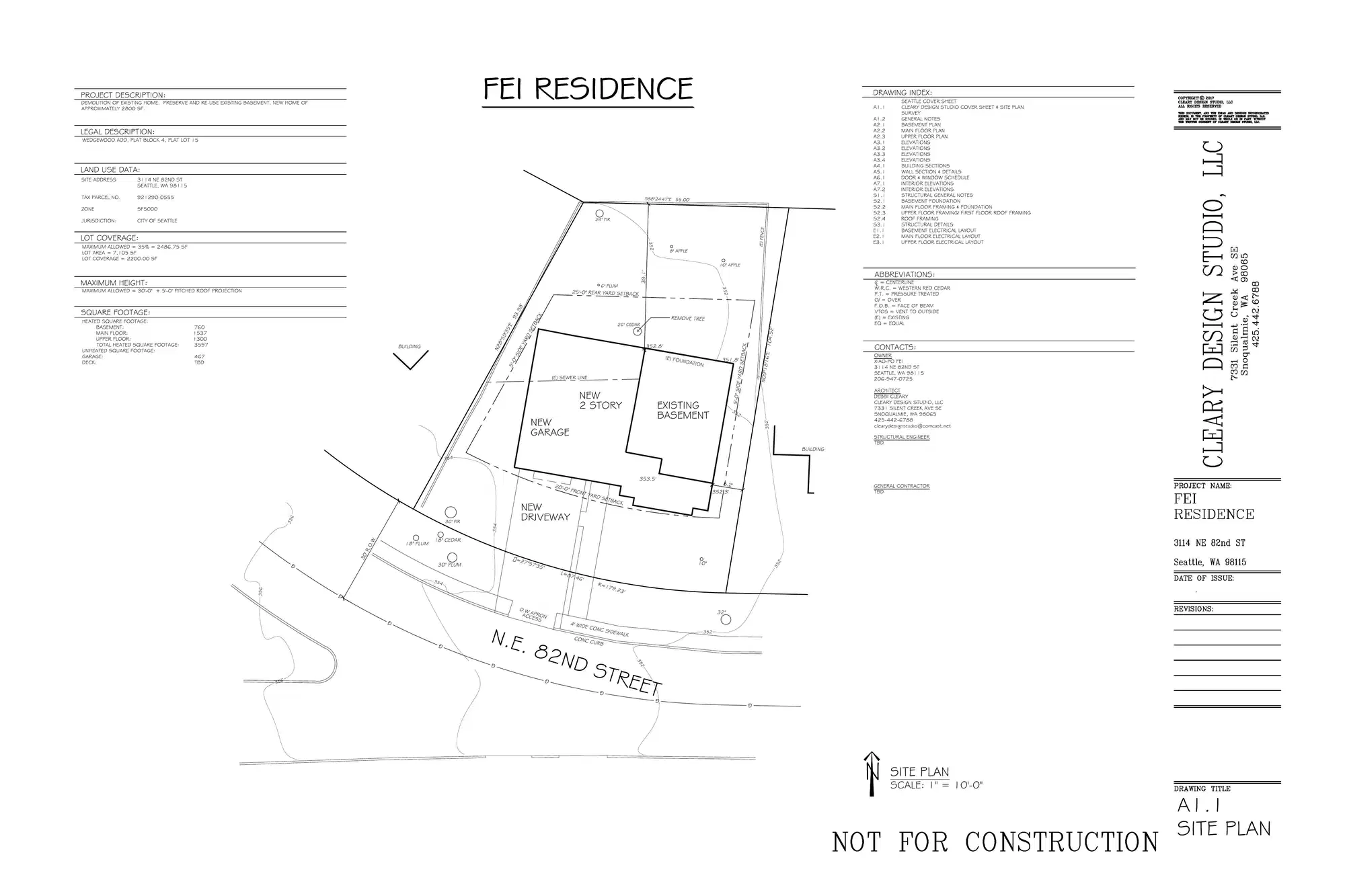 Site plan for 3114 NE 82nd St