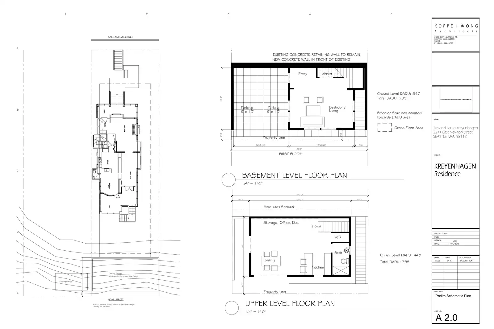 Site plan for 2211 E Newton St